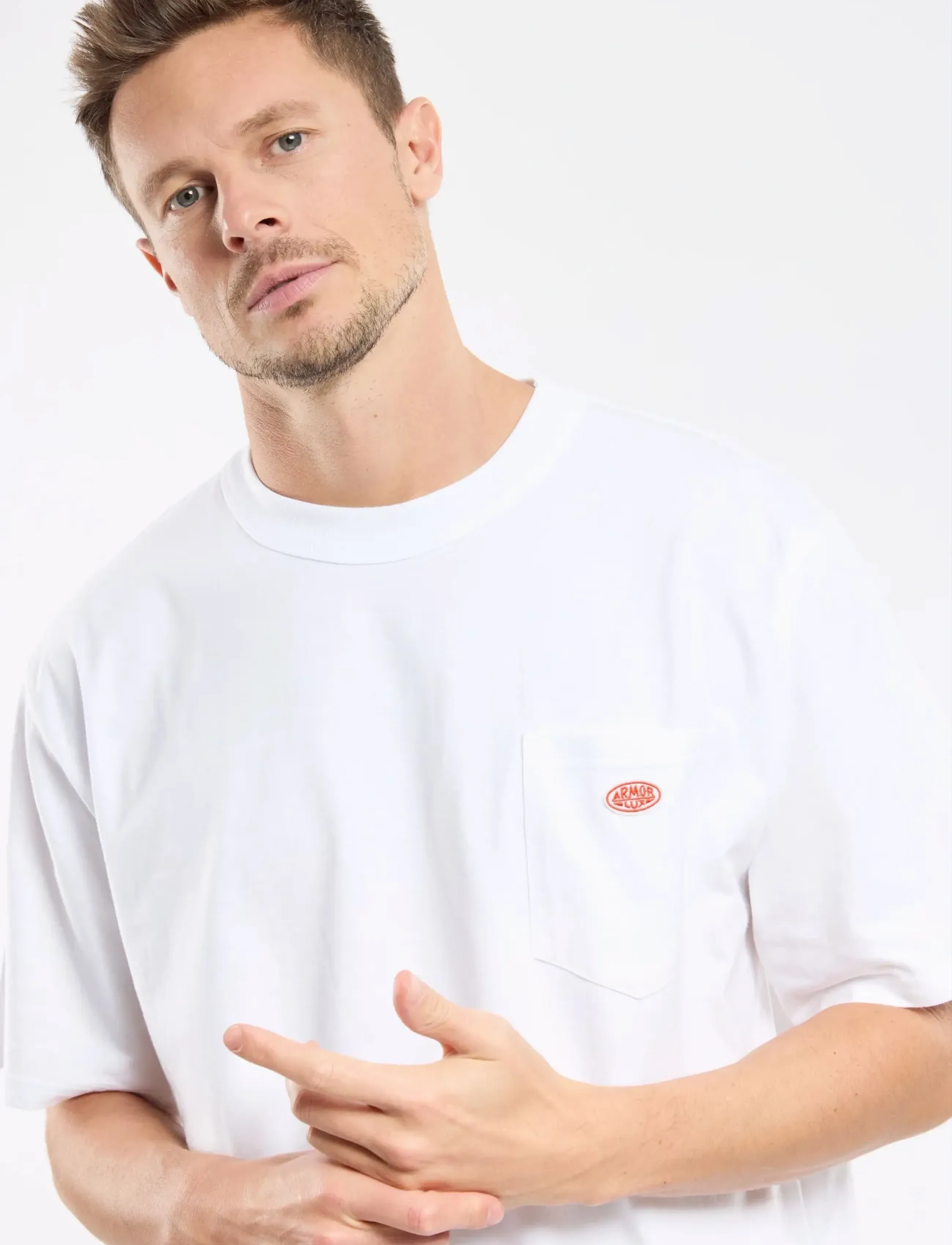 Armor Lux - Heritage pocket T-shirt GOTS - kurzärmelig - white - 5