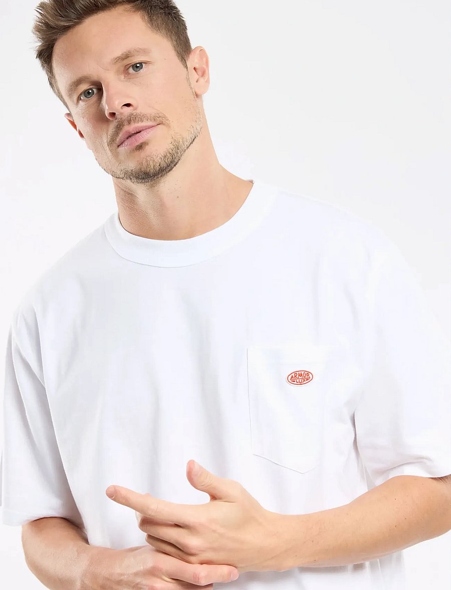 Armor Lux - Heritage pocket T-shirt GOTS - kurzärmelig - white - 5