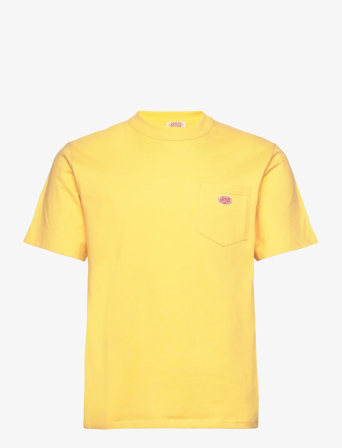 Armor Lux - Basic Pocket T-shirt Héritage - laveste priser - yellow e24 - 0