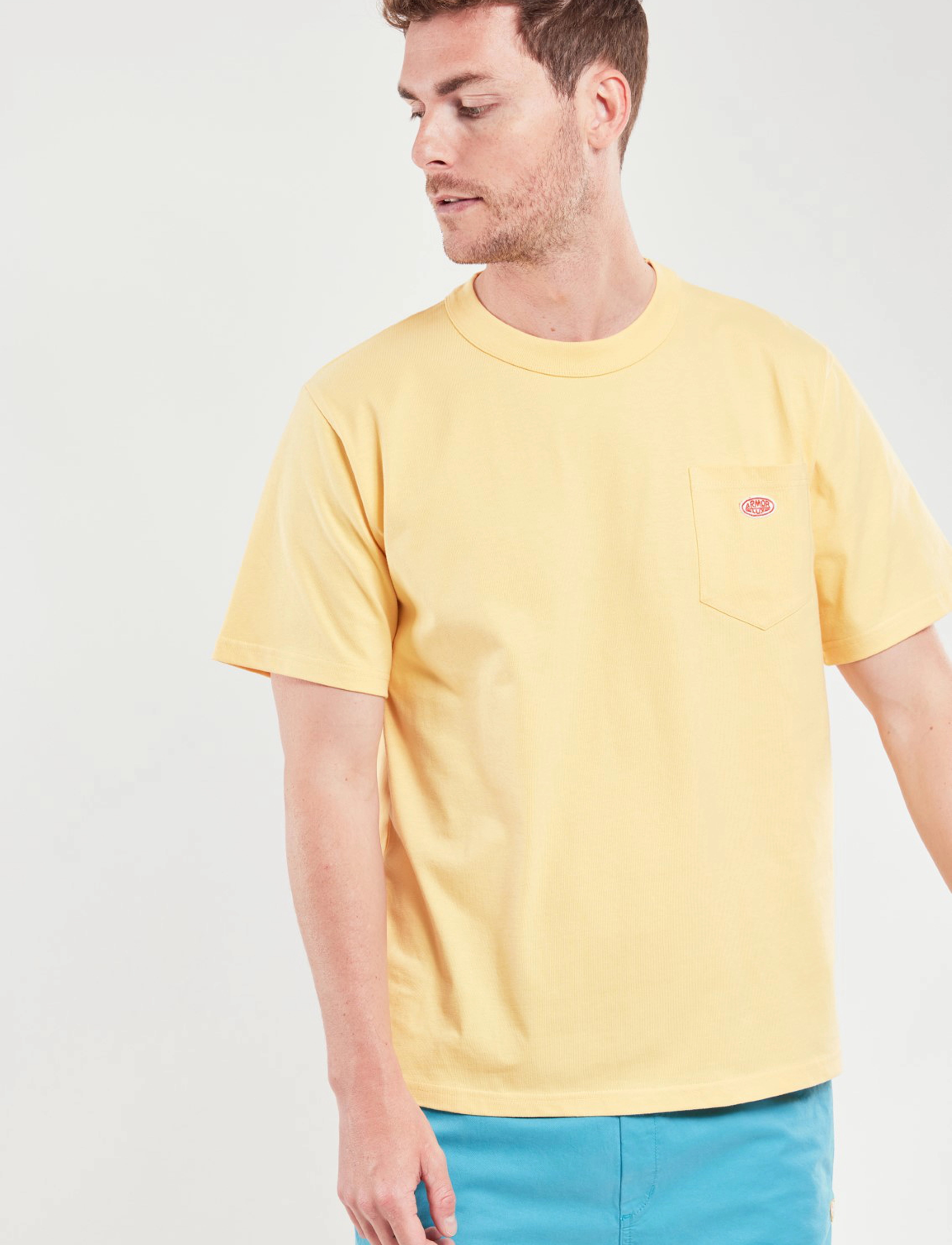 Armor Lux - Heritage pocket T-shirt GOTS - yellow e24 - 3