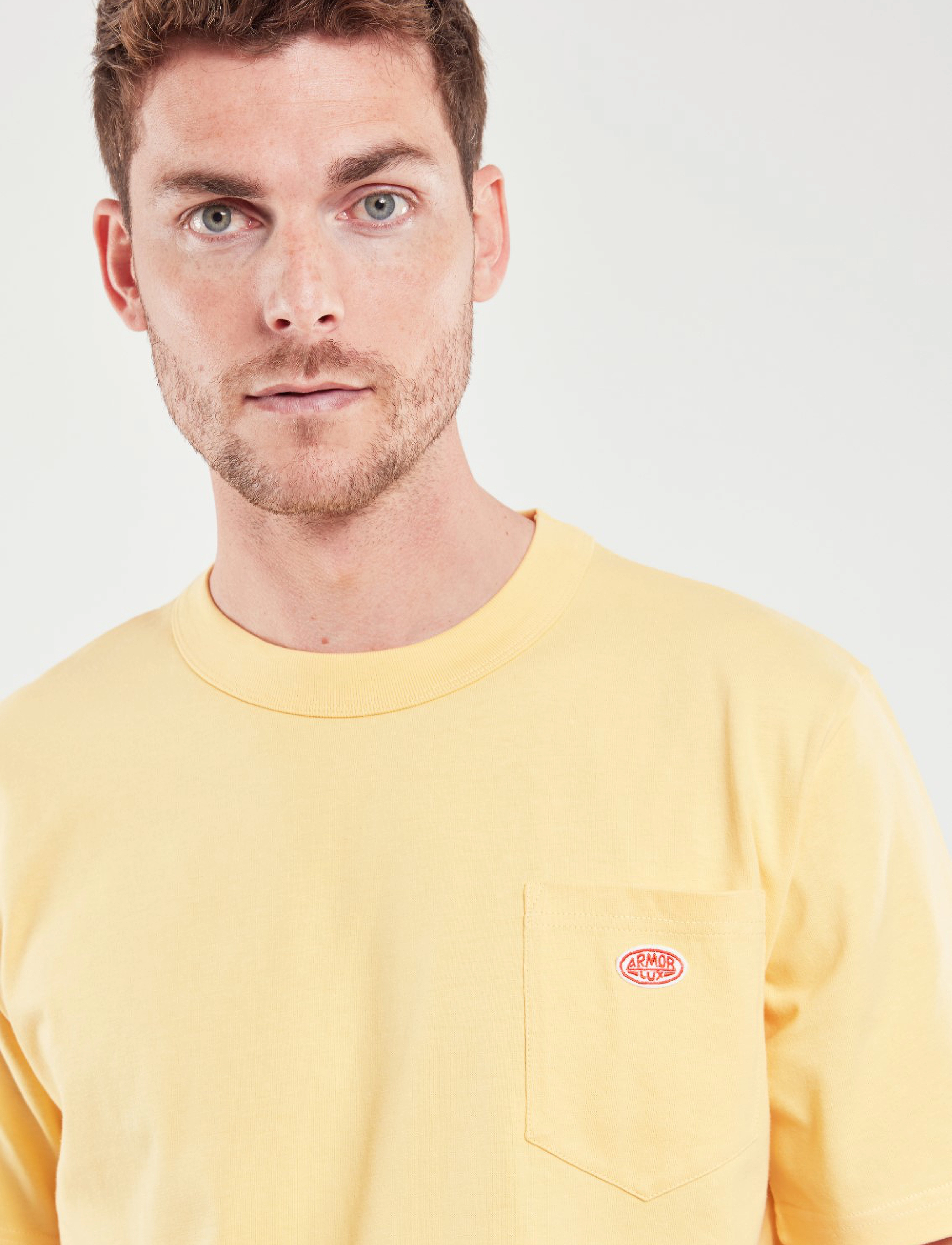 Armor Lux - Heritage pocket T-shirt GOTS - yellow e24 - 4