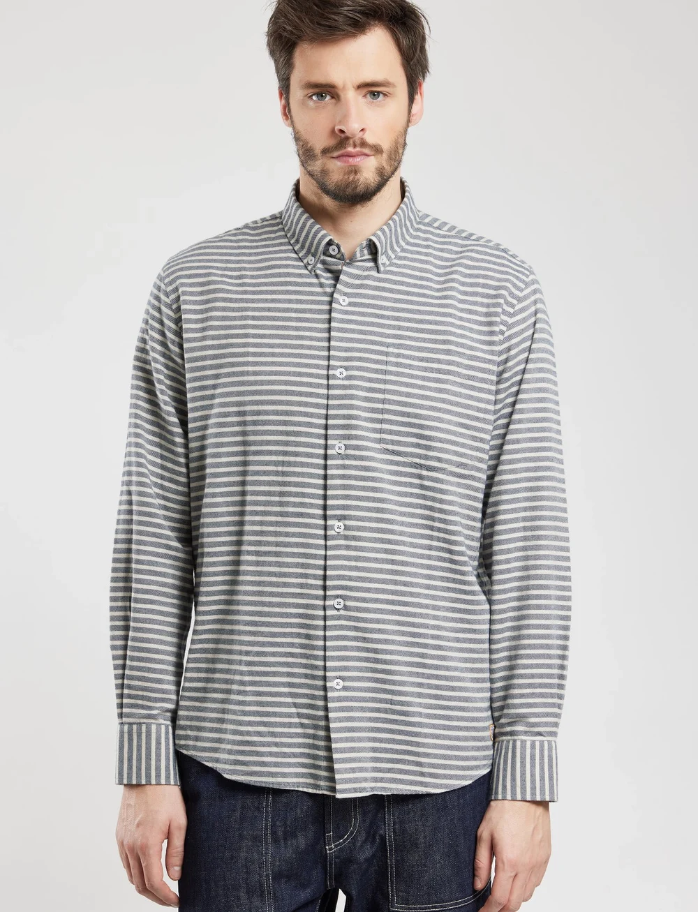 Armor Lux - Long sleeve Shirt Héritage - triibulised särgid - marin marine deep - 0