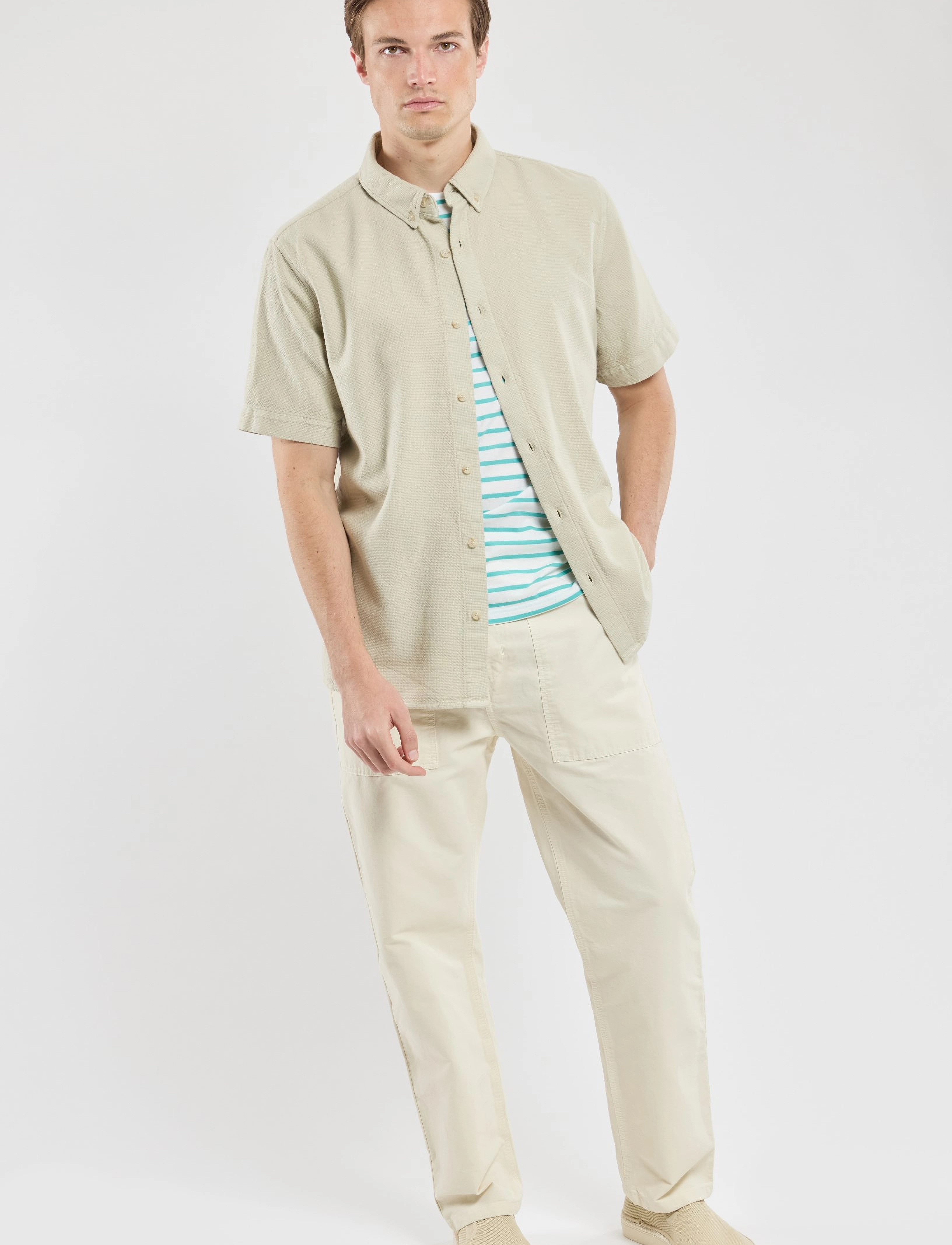 Armor Lux - Shirt short sleeves Héritage - lühikeste varrukatega särgid - oyster - 5