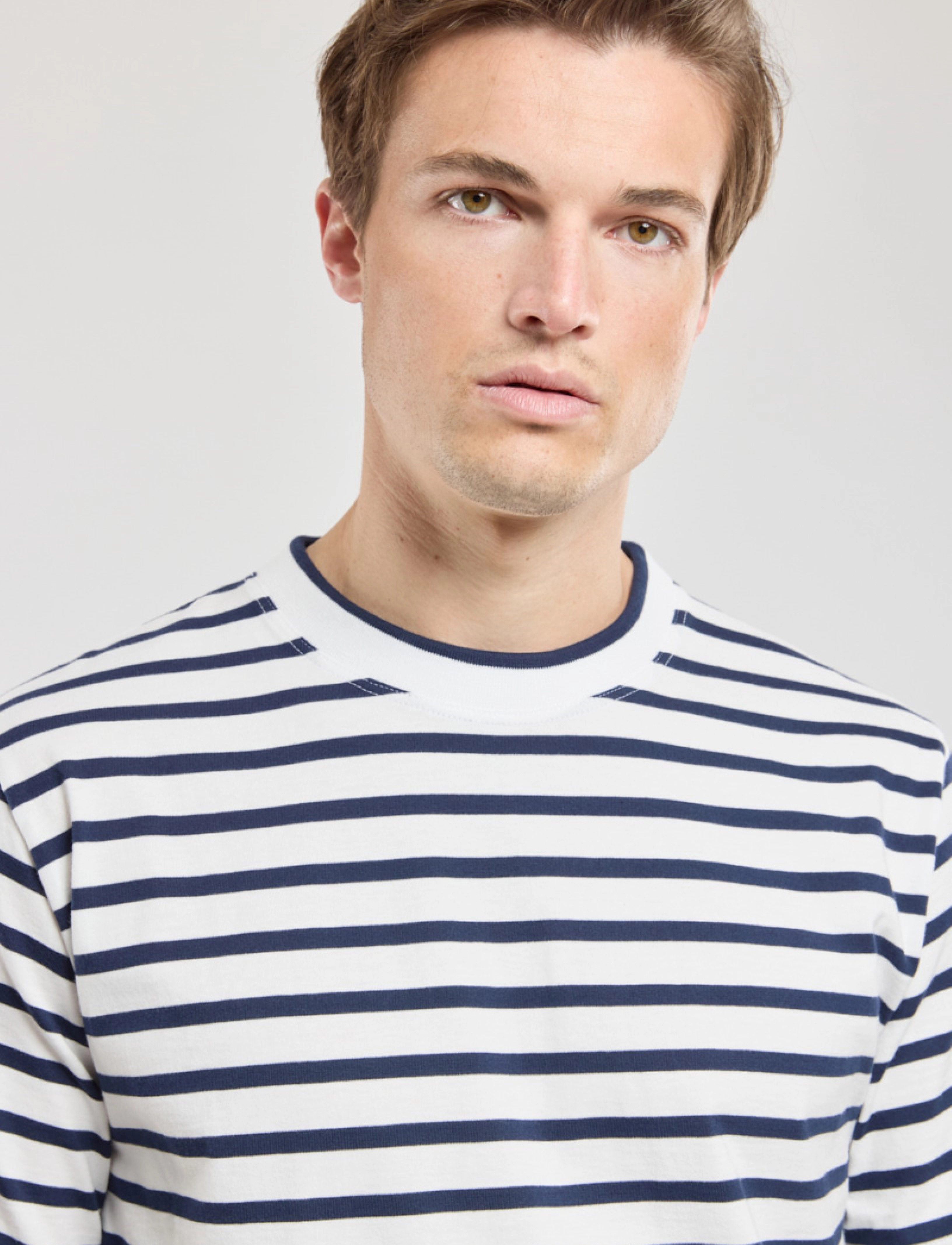 Armor Lux - Striped T-shirt Héritage - milk/marine deep - 5