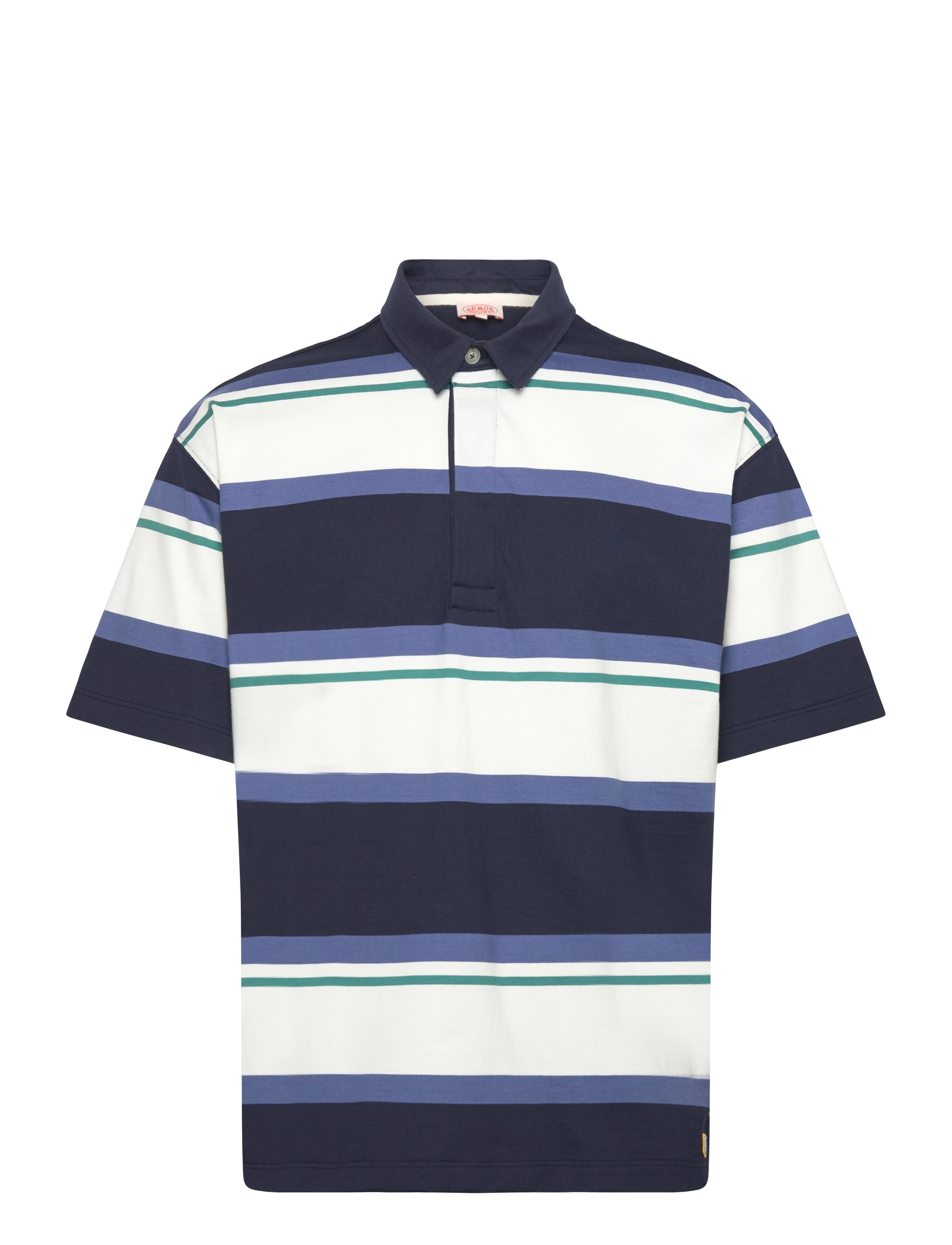 Armor Lux Striped Polo shirt short sleeves Héritage - Armor Lux - MD/MILK/OBSCUR/DEEP JUNGLE / multi