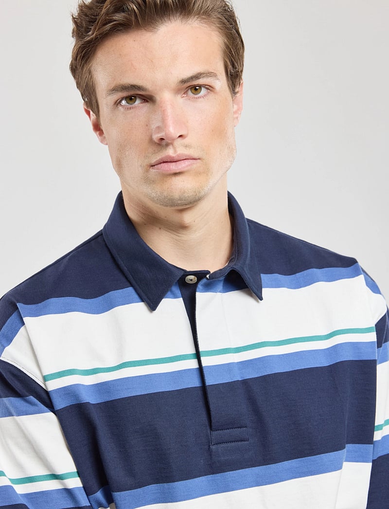 Armor Lux - Striped Polo shirt short sleeves Héritage - kortärmade pikéer - md/milk/obscur/deep jungle - 3