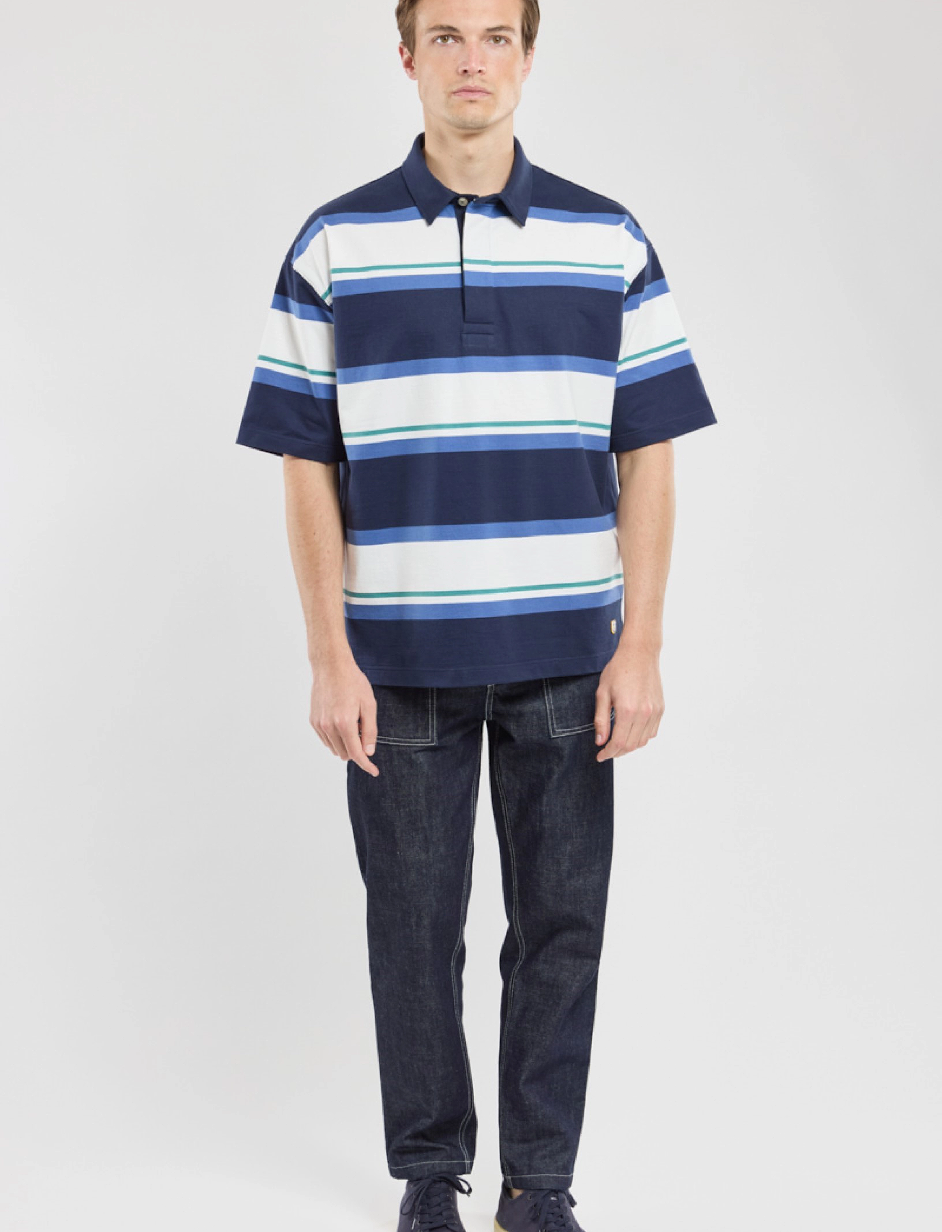 Striped Polo Shirt Short Sleeves Héritage 4