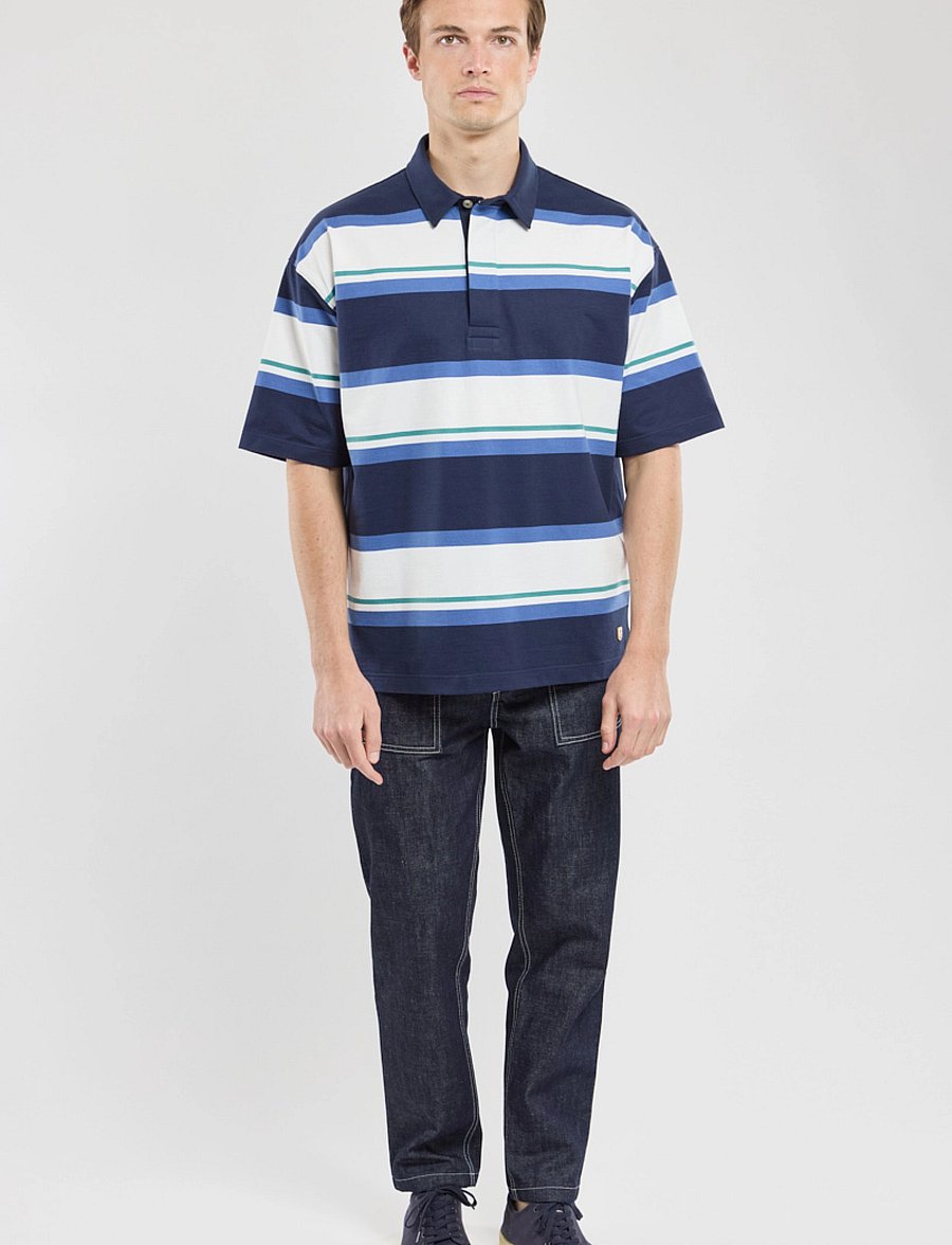 Armor Lux - Striped Polo shirt short sleeves Héritage - kurzärmelig - md/milk/obscur/deep jungle - 5