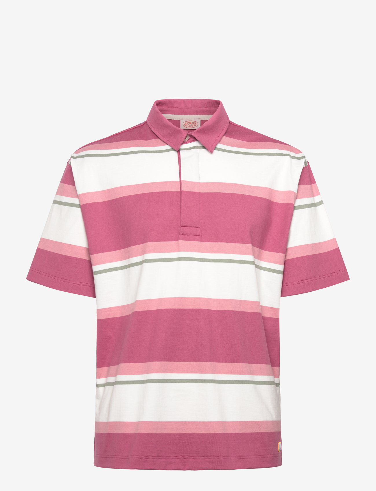 Armor Lux - Striped Polo shirt short sleeves Héritage - kortærmede poloer - malaga/milk/bubblegum/shadow - 1
