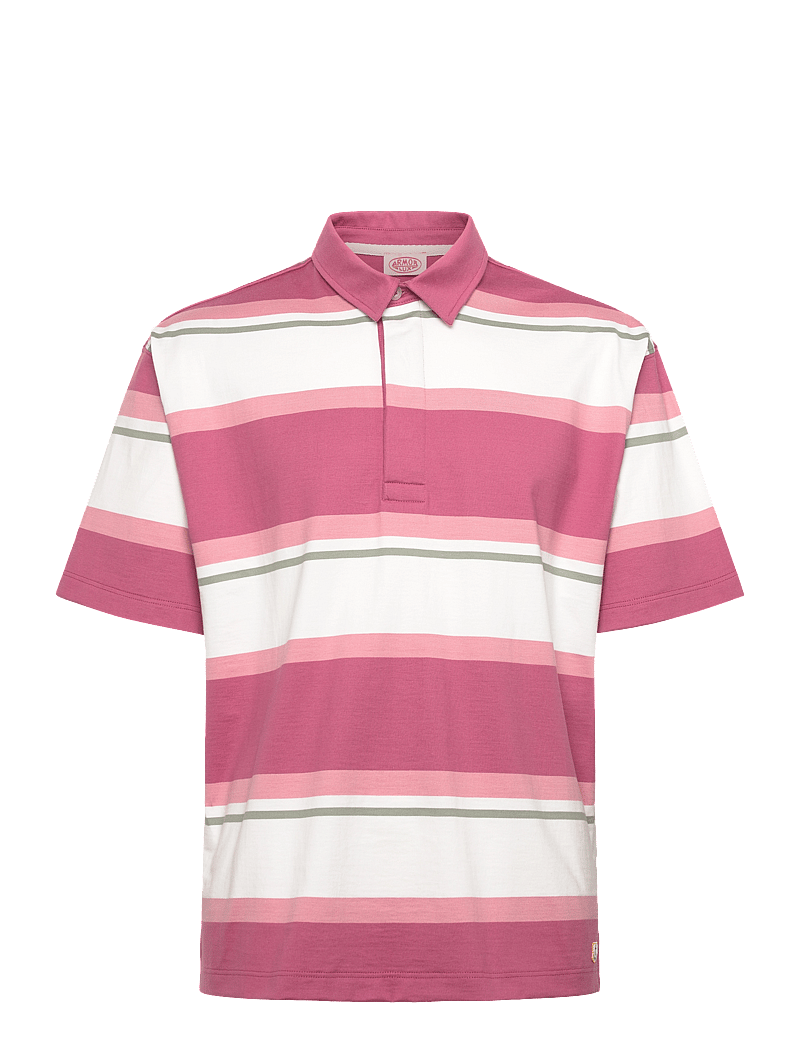 Armor Lux - Striped Polo shirt short sleeves Héritage - kortærmede poloer - malaga/milk/bubblegum/shadow - 1