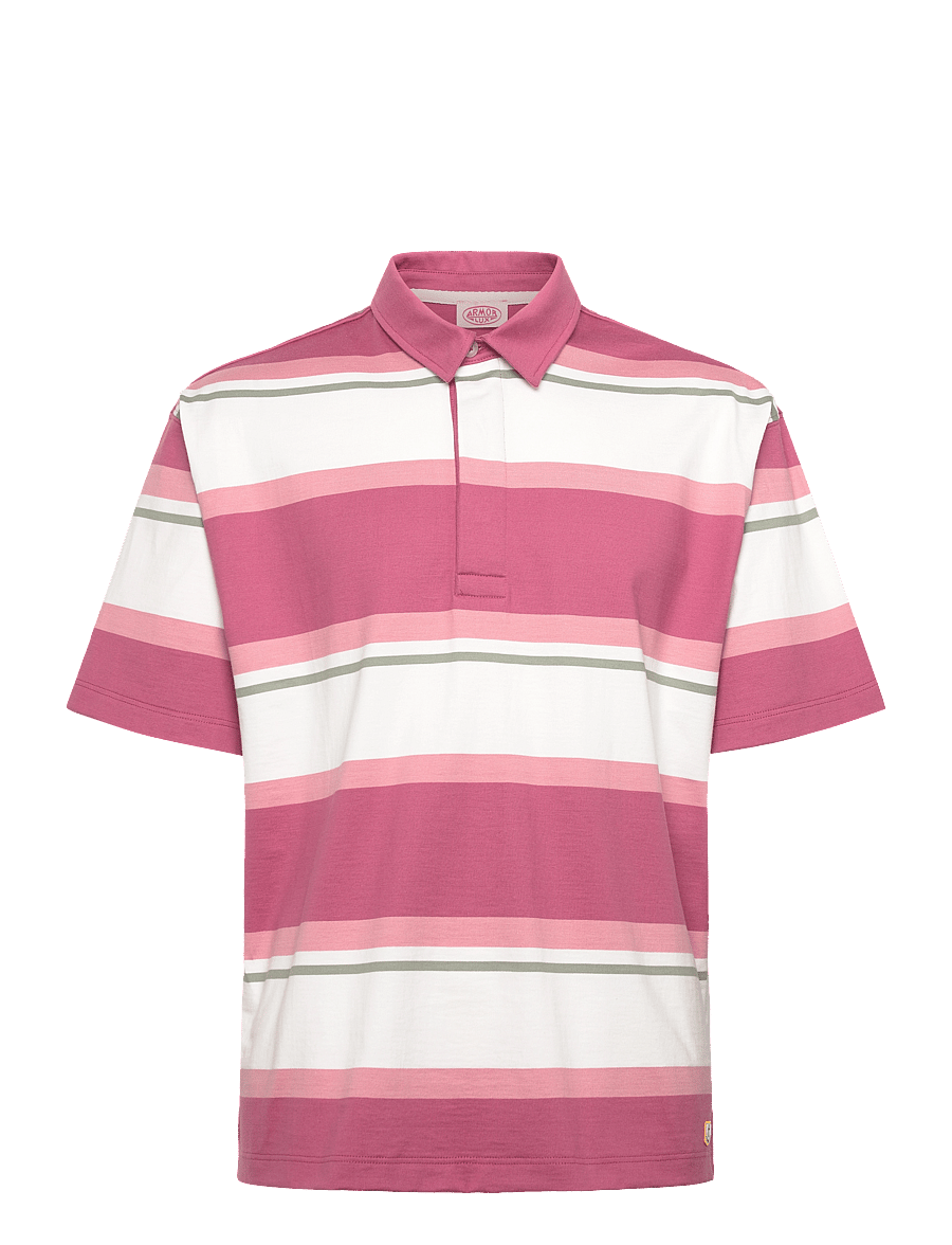 Armor Lux - Striped Polo shirt short sleeves Héritage - kurzärmelig - malaga/milk/bubblegum/shadow - 1