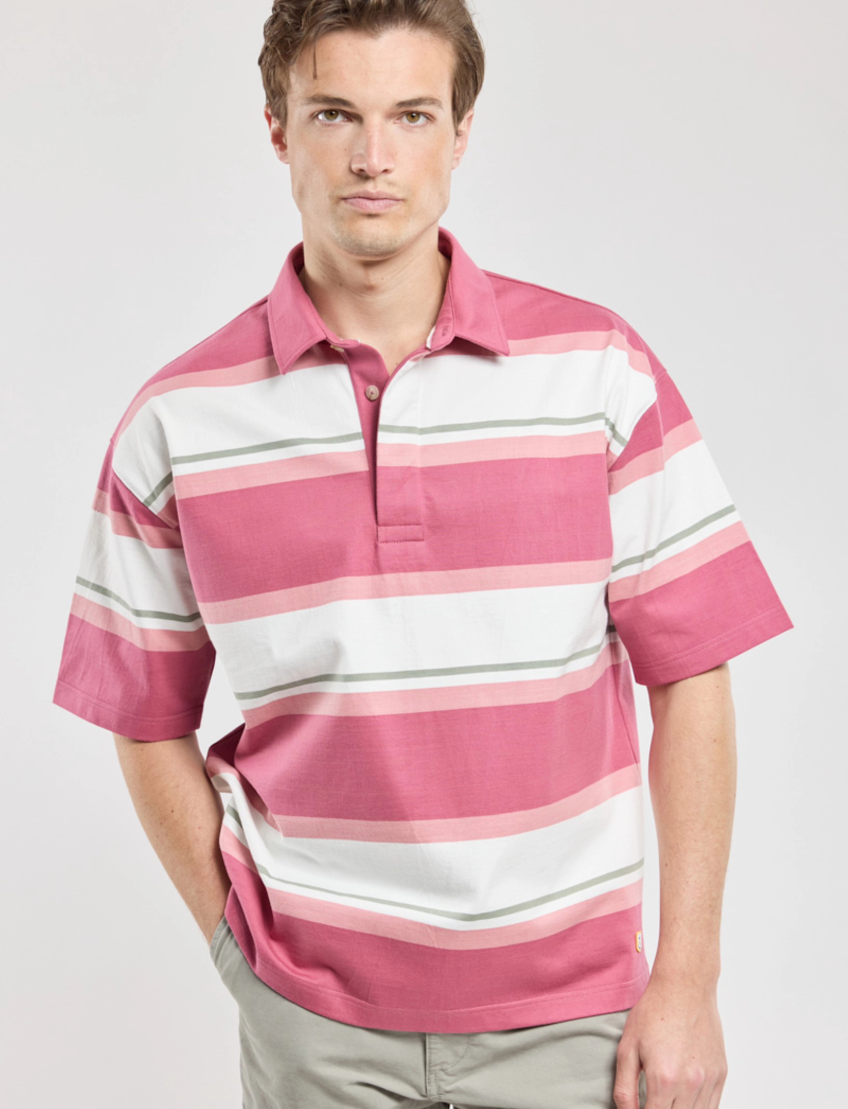 Striped Polo Shirt Short Sleeves Héritage 3