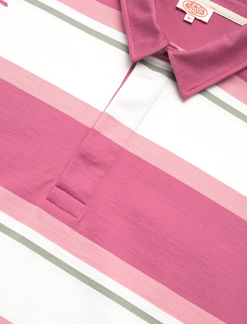 Armor Lux - Striped Polo shirt short sleeves Héritage - kortærmede poloer - malaga/milk/bubblegum/shadow - 5