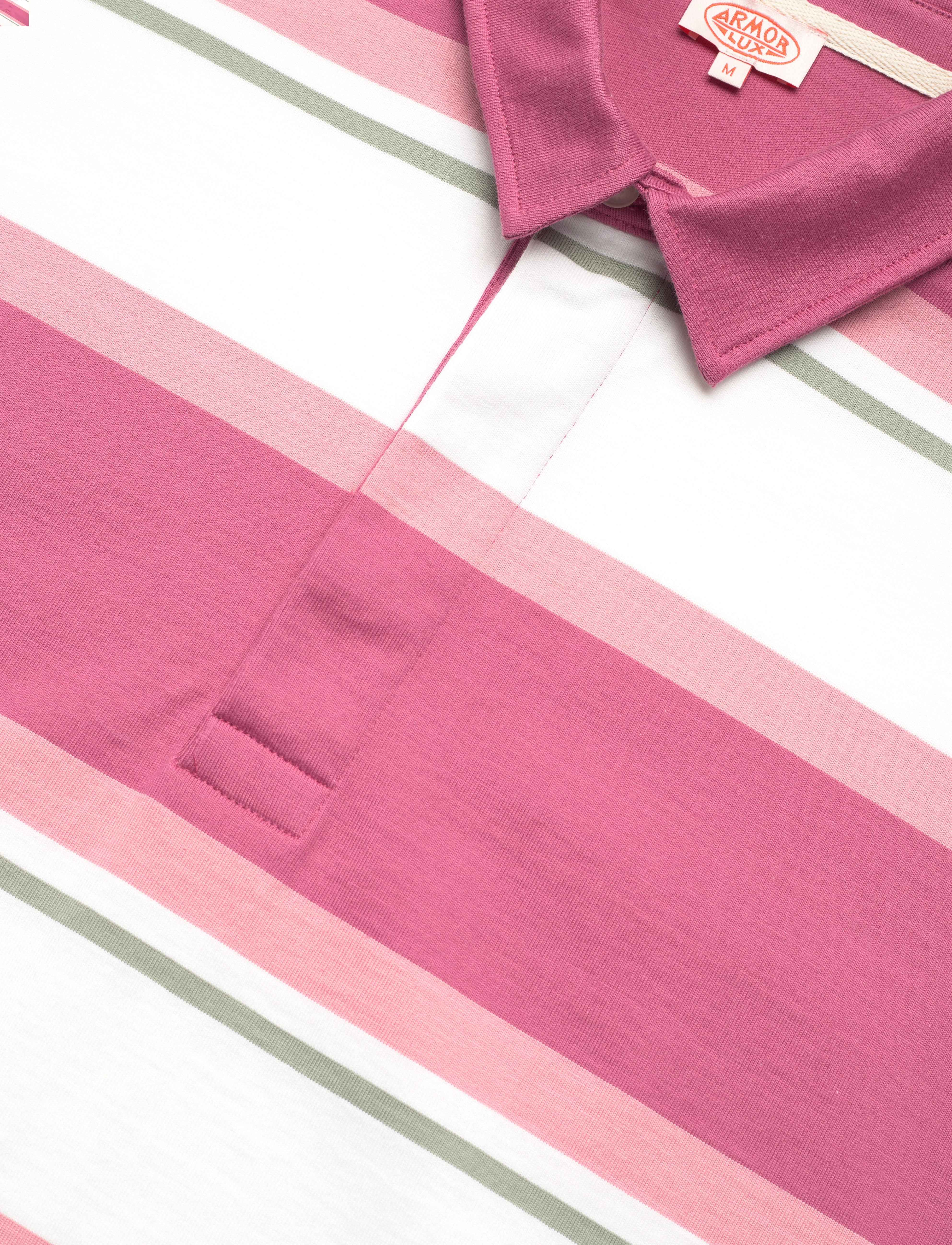 Armor Lux - Striped Polo shirt short sleeves Héritage - polos à manches courtes - malaga/milk/bubblegum/shadow - 5