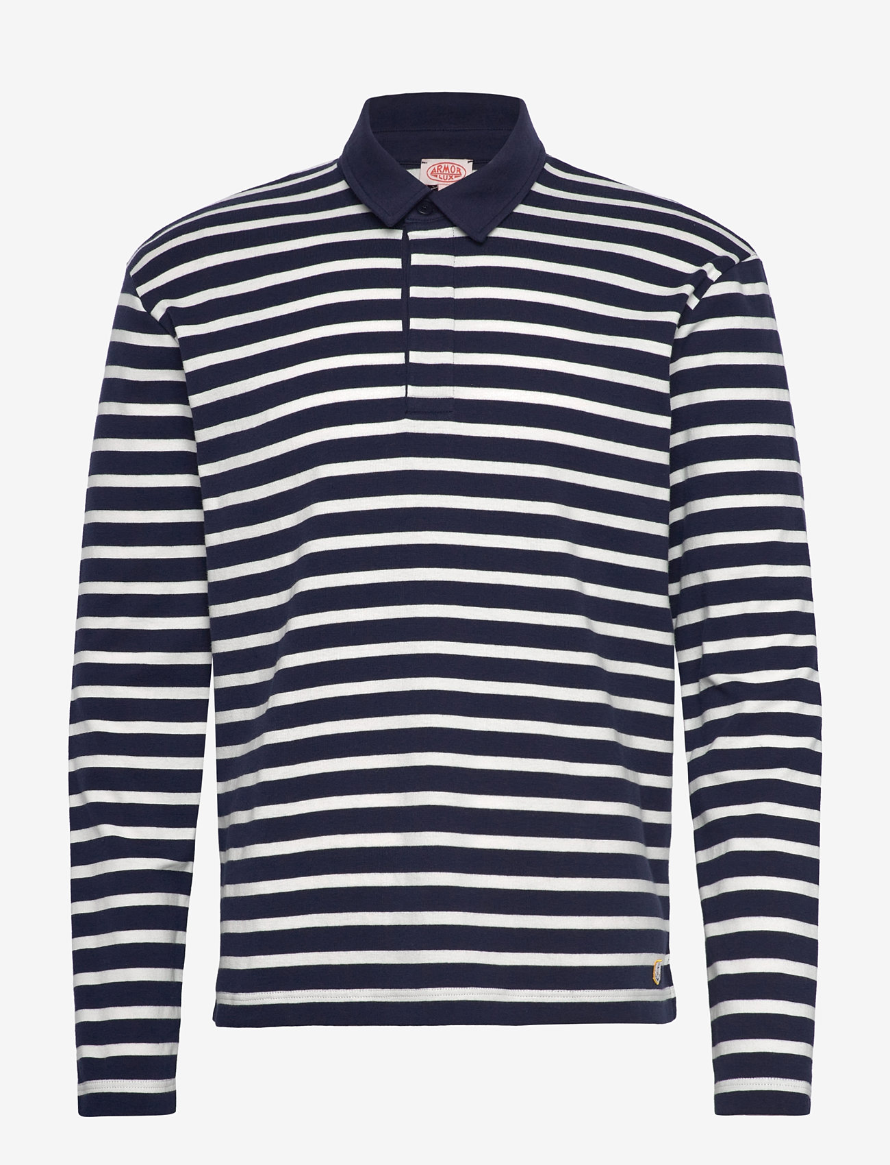 Armor Lux - Striped Polo shirt long sleeves Héritage - pikkade varrukatega polod - marine deep/milk - 1