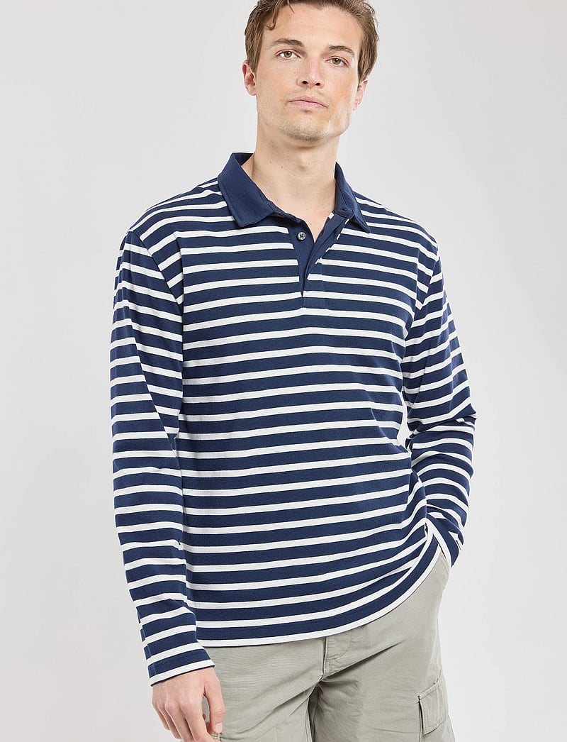 Armor Lux - Striped Polo shirt long sleeves Héritage - langärmelig - marine deep/milk - 3