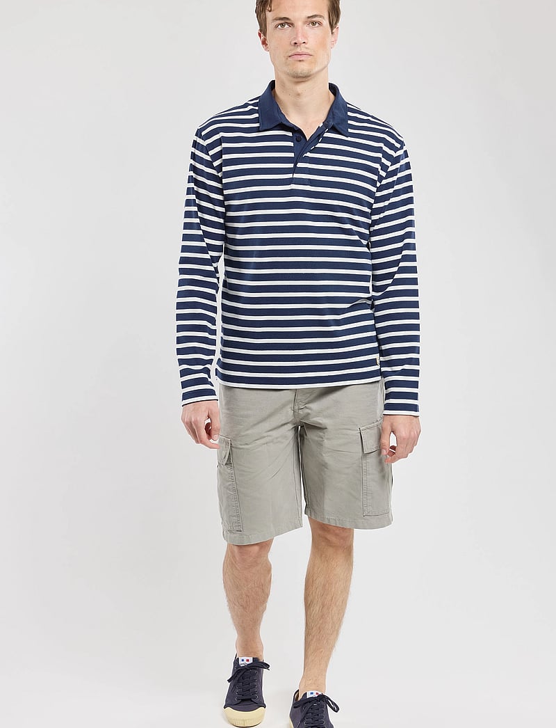 Armor Lux - Striped Polo shirt long sleeves Héritage - langärmelig - marine deep/milk - 5