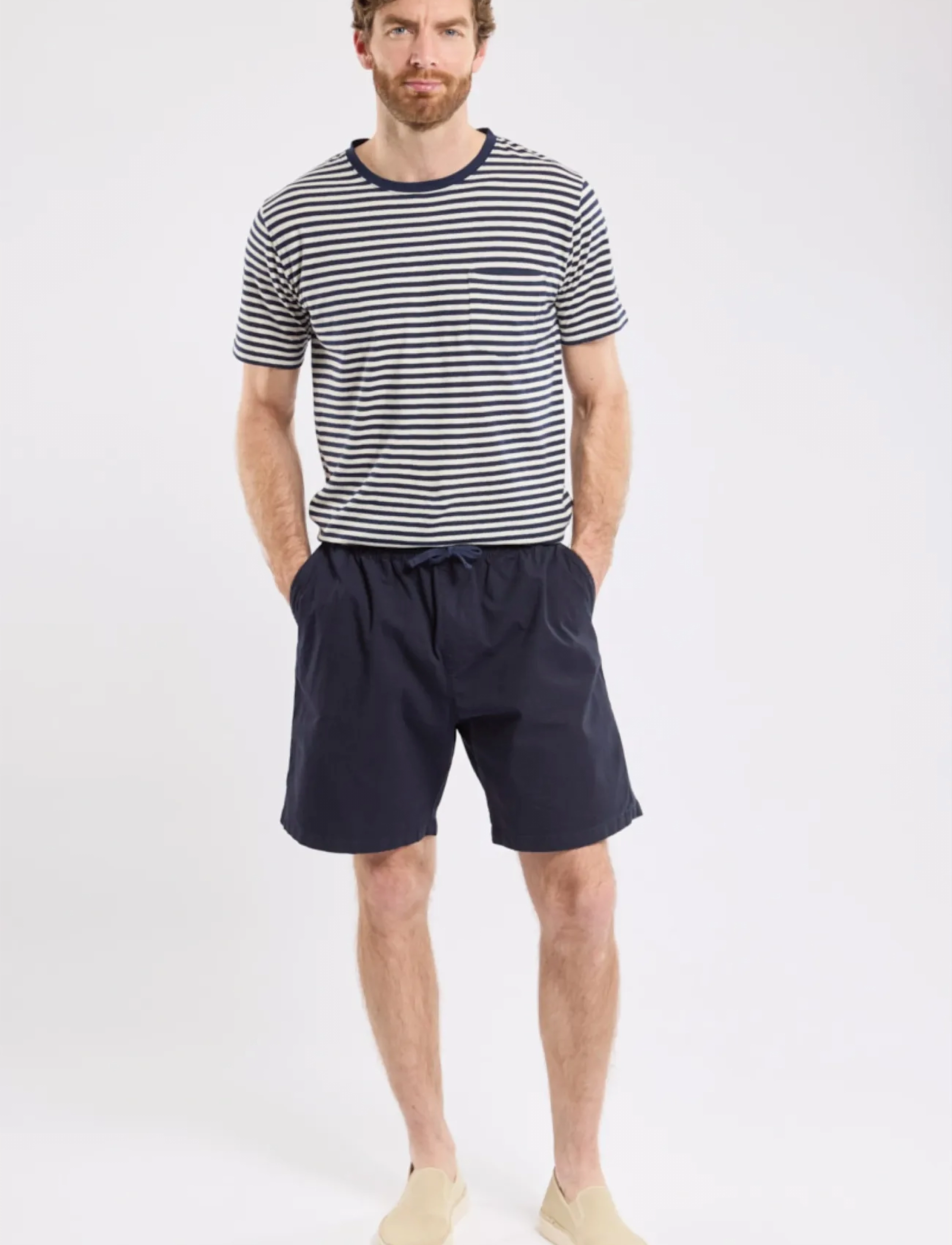 Armor Lux Shorts Héritage, Mænd, Snøre Shorts, Navy, Str: 38