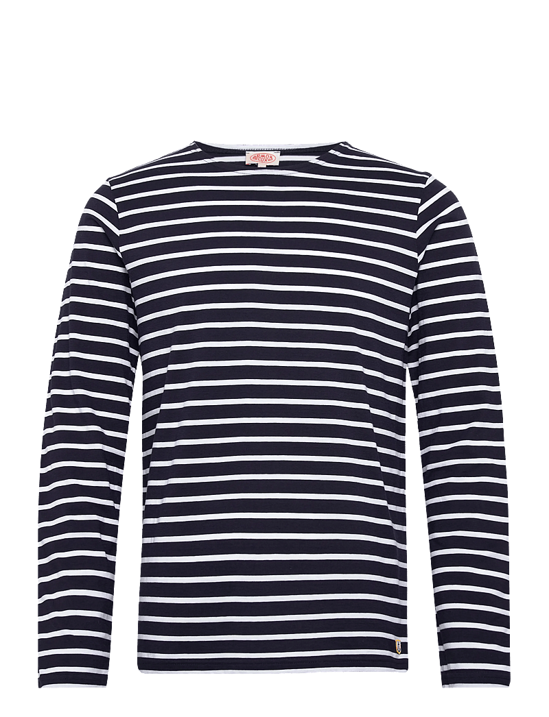 Armor Lux - Heritage Plozévet Men's Striped Shirt - t-shirts - navy/white - 1