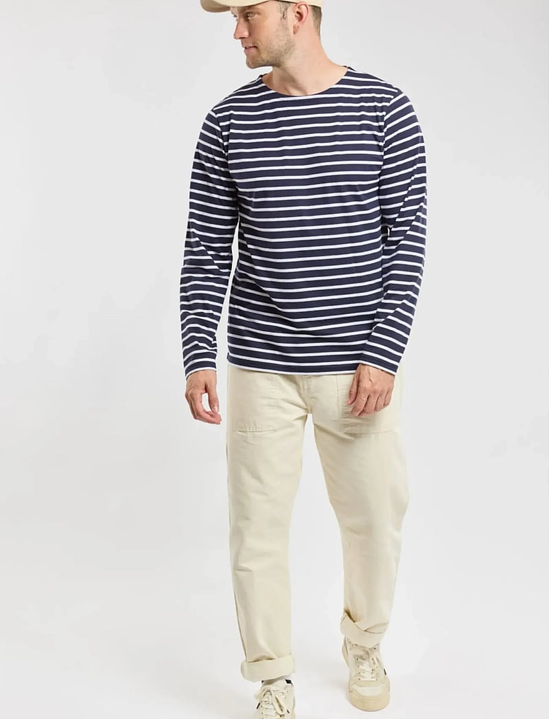 Armor Lux - Heritage Plozévet Men's Striped Shirt - t-shirts - navy/white - 3
