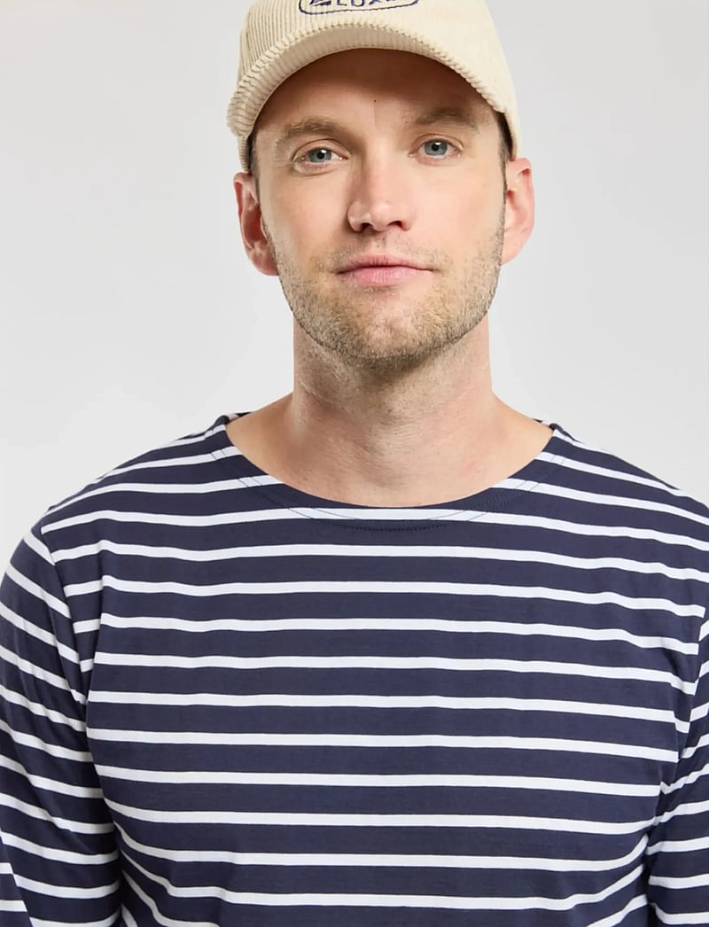 Armor Lux - Heritage Plozévet Men's Striped Shirt - t-shirts - navy/white - 5
