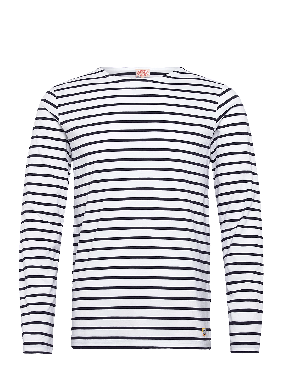 Armor Lux - Heritage Plozévet Men's Striped Shirt - langärmelig - white/navy - 1