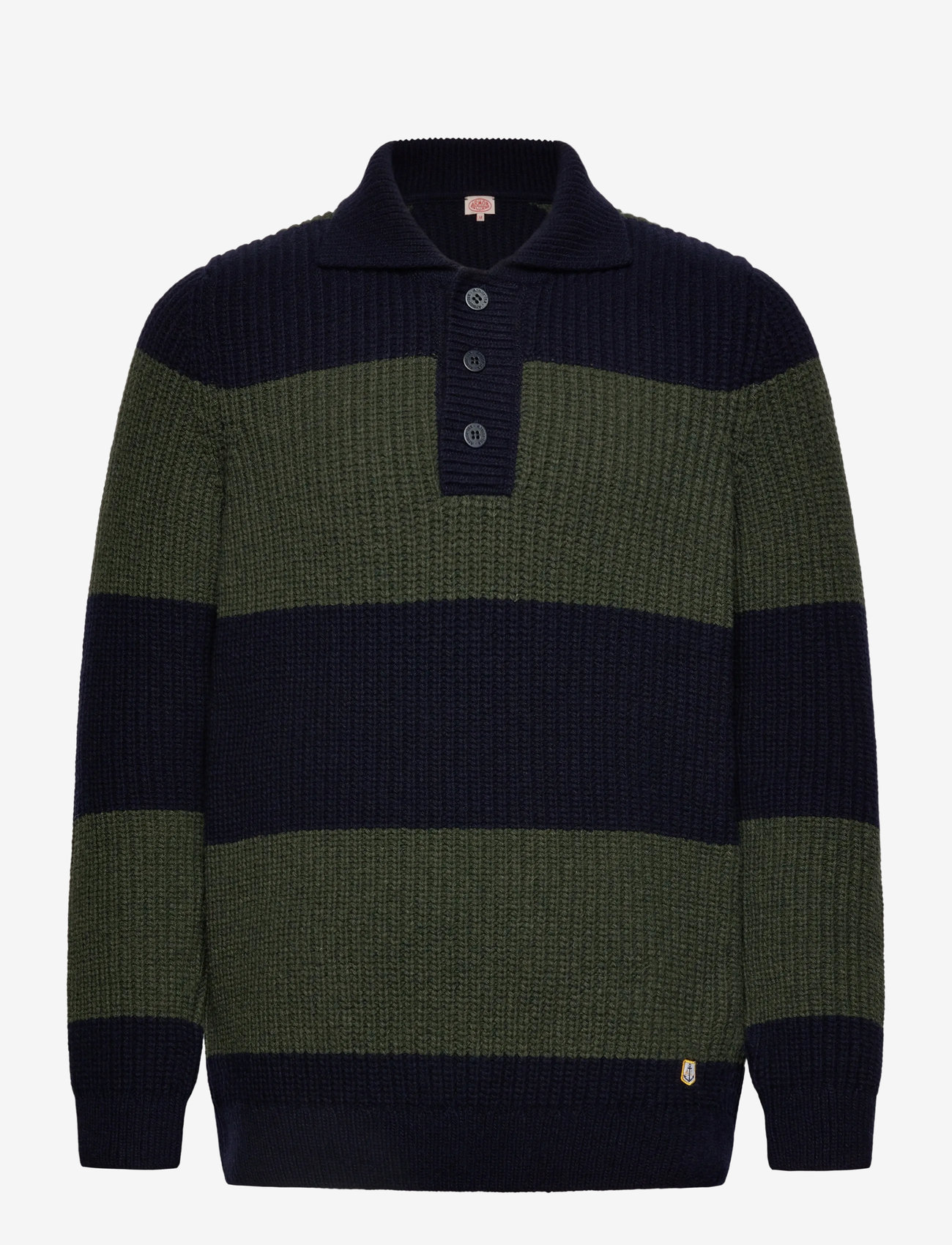 Armor Lux - Sweater Polo neck Héritage - gestrickte polohemden - navy/chimÉra chinÉ - 1