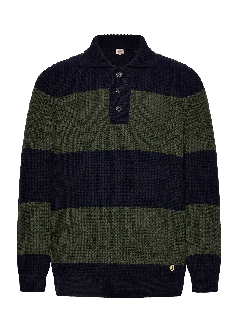 Armor Lux - Sweater Polo neck Héritage - gestrickte polohemden - navy/chimÉra chinÉ - 1