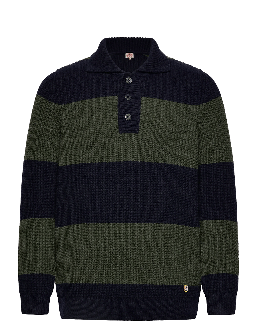 Armor Lux - Sweater Polo neck Héritage - langärmelige strick-polohemden - navy/chimÉra chinÉ - 1