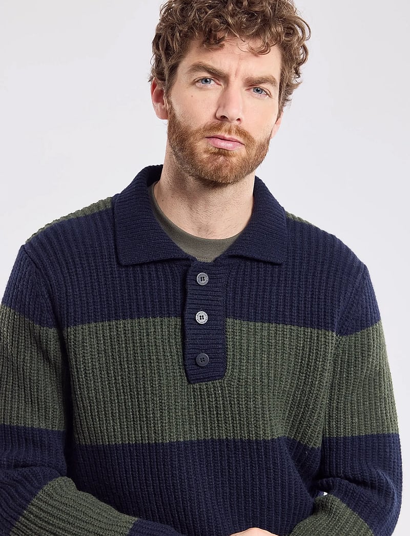 Armor Lux - Sweater Polo neck Héritage - gestrickte polohemden - navy/chimÉra chinÉ - 3