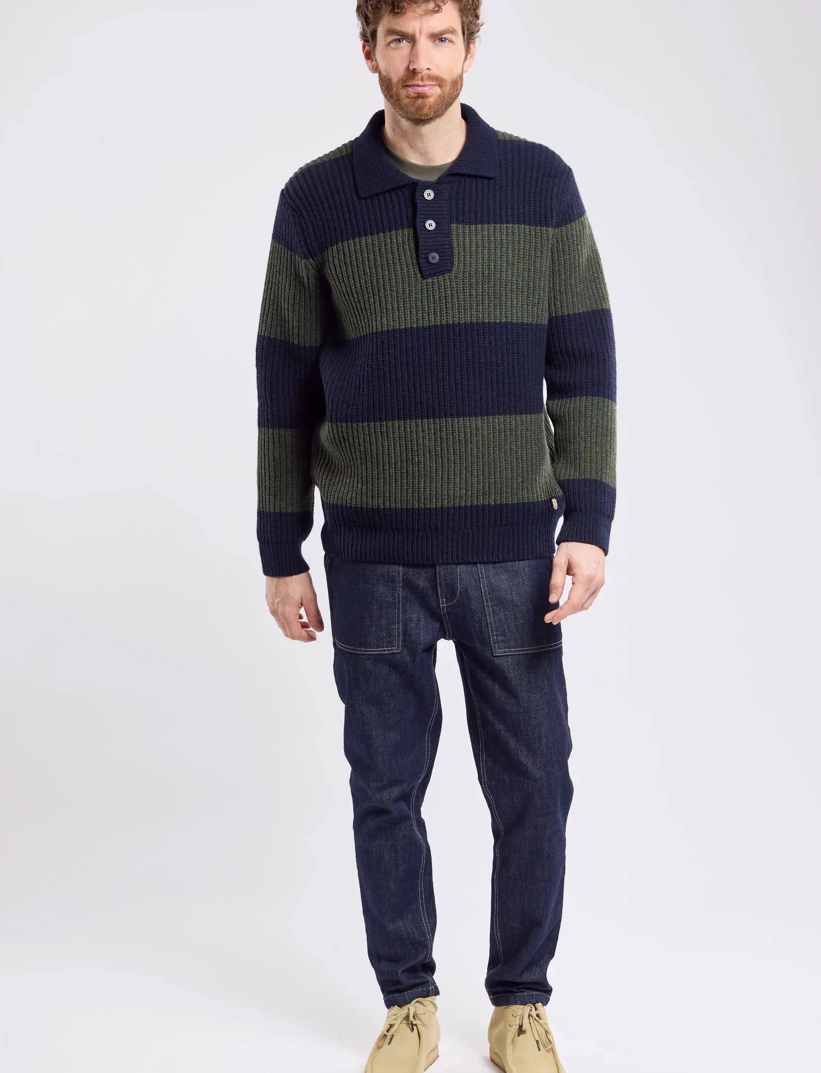 Armor Lux - Sweater Polo neck Héritage - geweven polo's met lange mouwen - navy/chimÉra chinÉ - 4