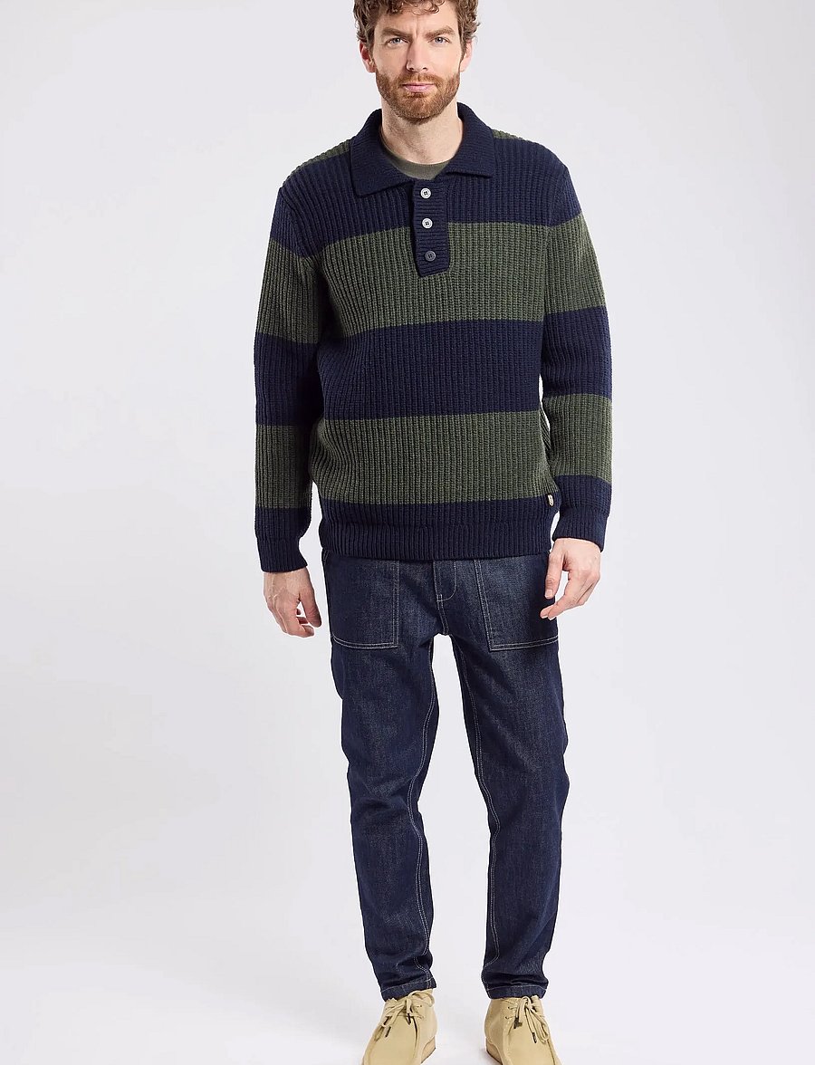 Armor Lux - Sweater Polo neck Héritage - langärmelige strick-polohemden - navy/chimÉra chinÉ - 4