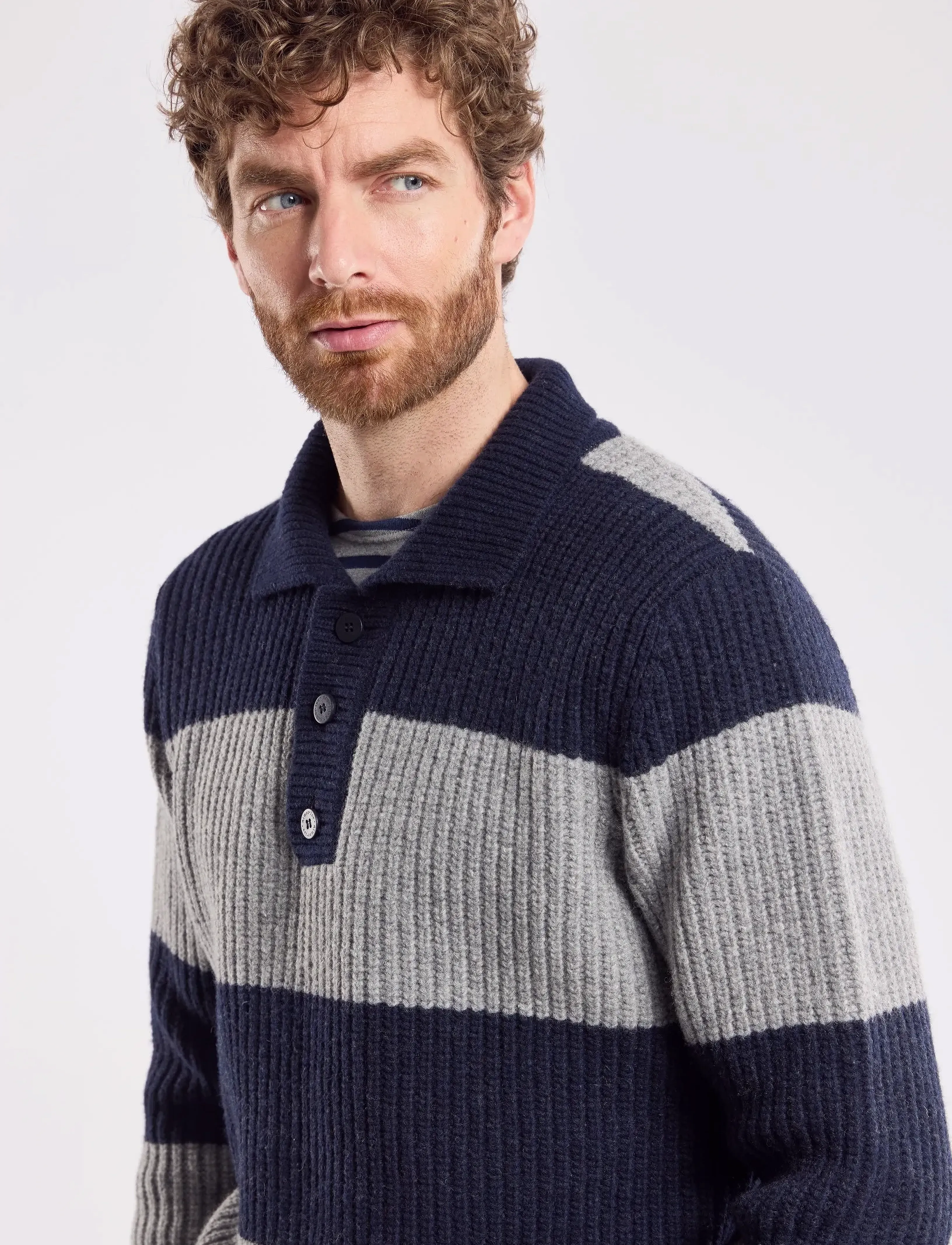 Armor Lux - Sweater Polo neck Héritage - langermede, strikkede pologensere - navy/slate - 3