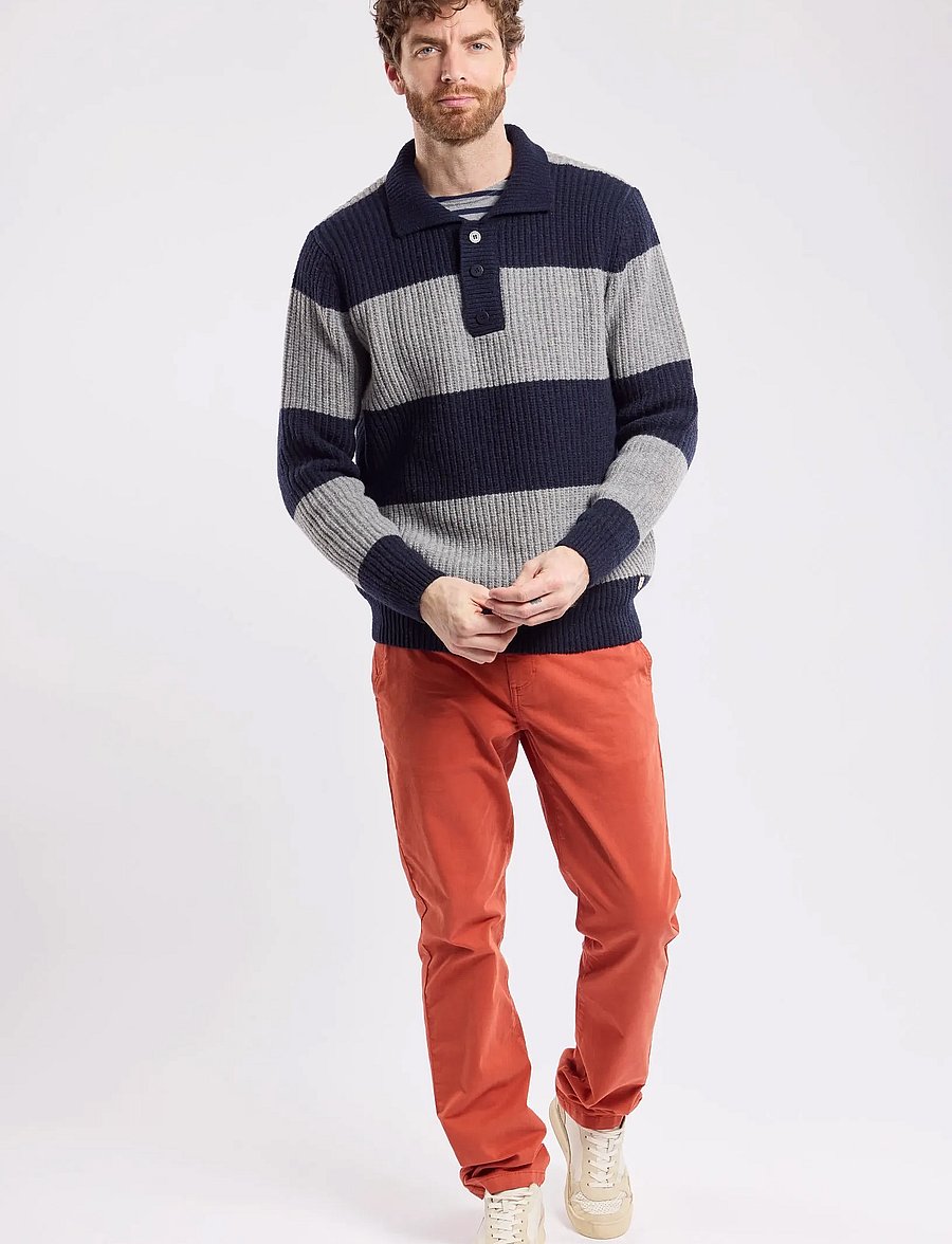 Armor Lux - Sweater Polo neck Héritage - pikkade varrukatega kootud polod - navy/slate - 4