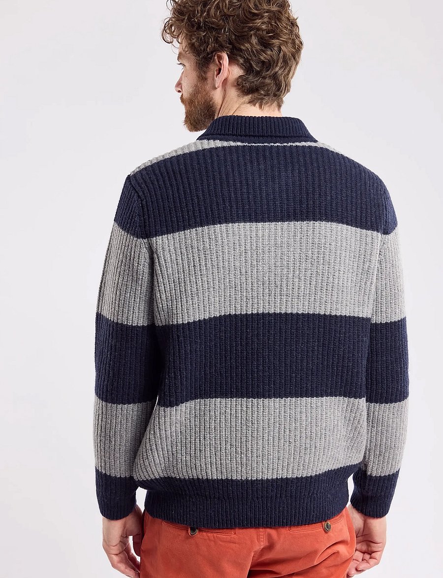 Armor Lux - Sweater Polo neck Héritage - pikkade varrukatega kootud polod - navy/slate - 5