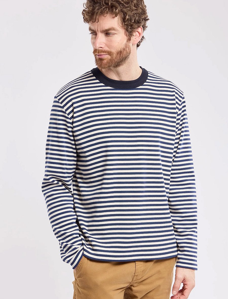Armor Lux - Longsleeved T-Shirt Héritage - marine deep/milk - 0