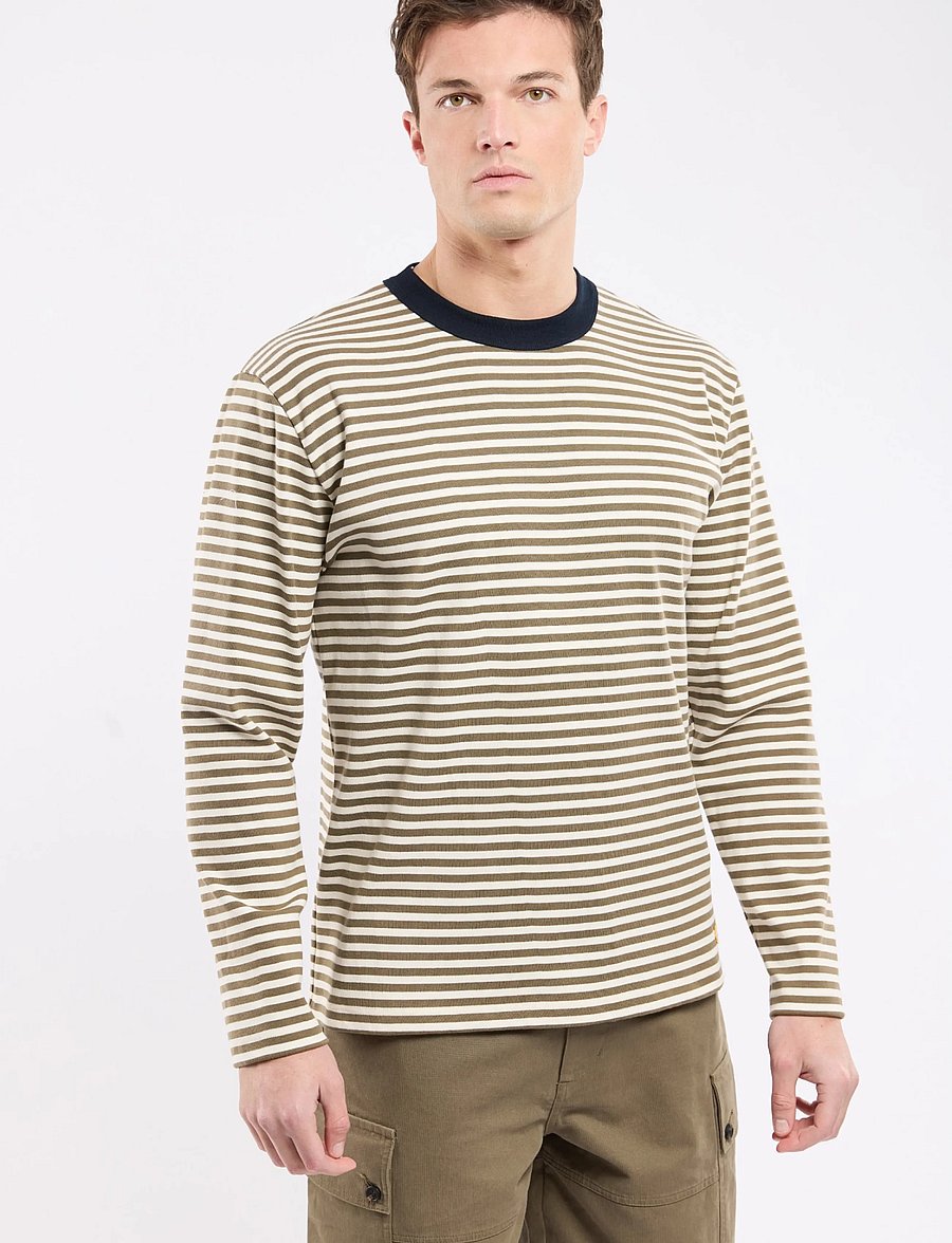 Armor Lux - Longsleeved T-Shirt Héritage - langærmede t-shirts - olive/milk - 0