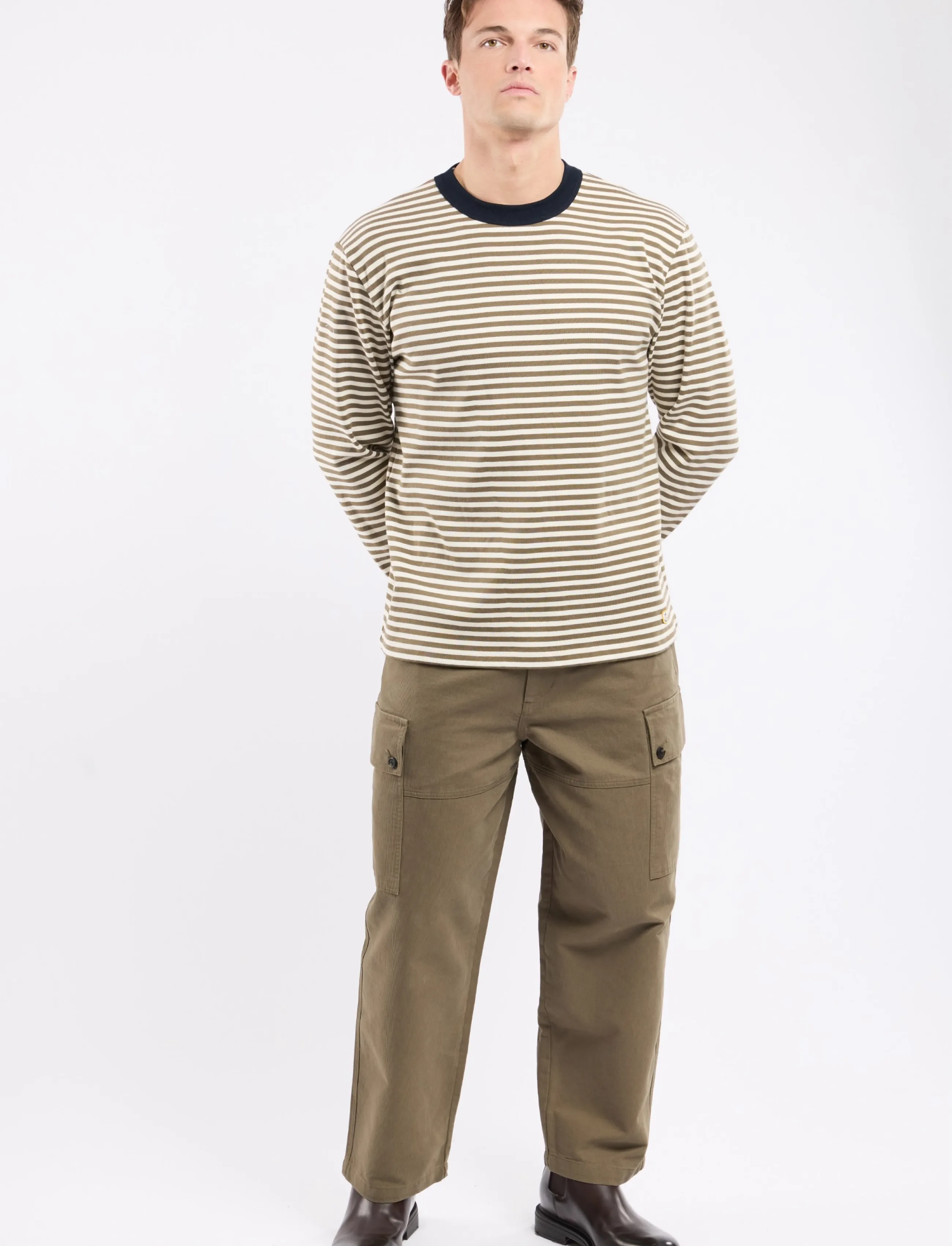 Armor Lux - Longsleeved T-Shirt Héritage - langærmede t-shirts - olive/milk - 3