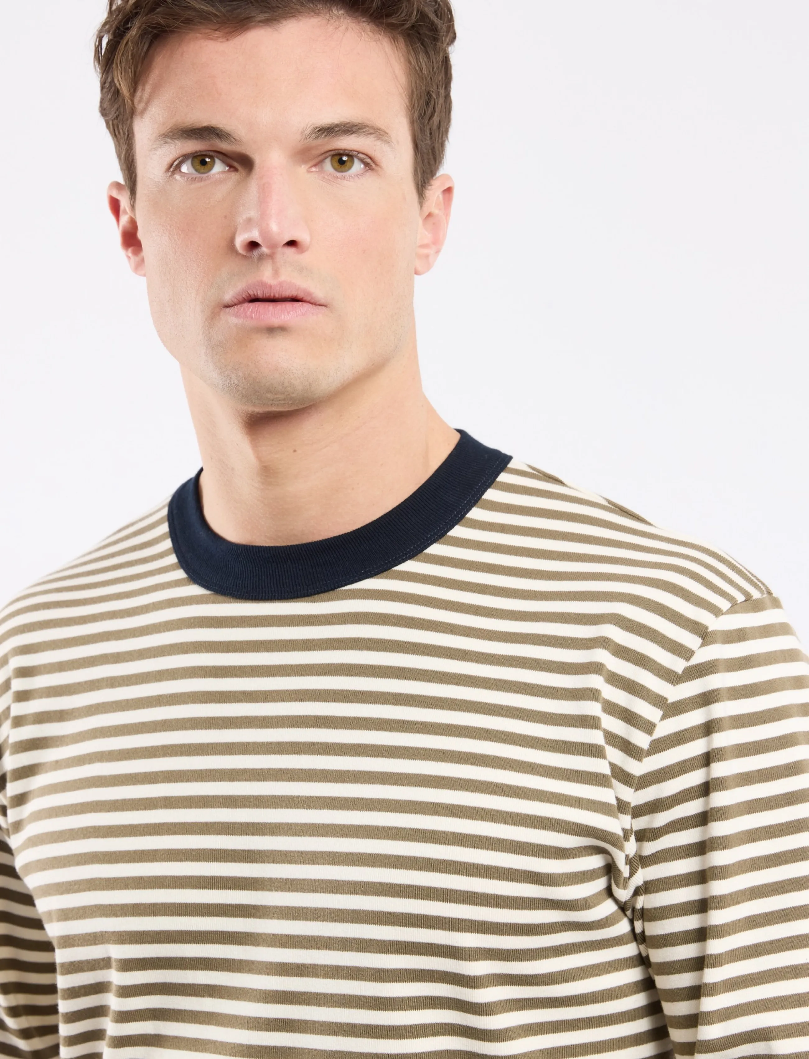 Armor Lux - Longsleeved T-Shirt Héritage - langærmede t-shirts - olive/milk - 4