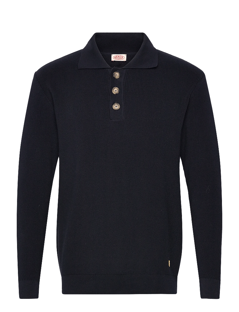 Armor Lux - Heritage polo neck jumper - gestrickte polohemden - marine deep - 1