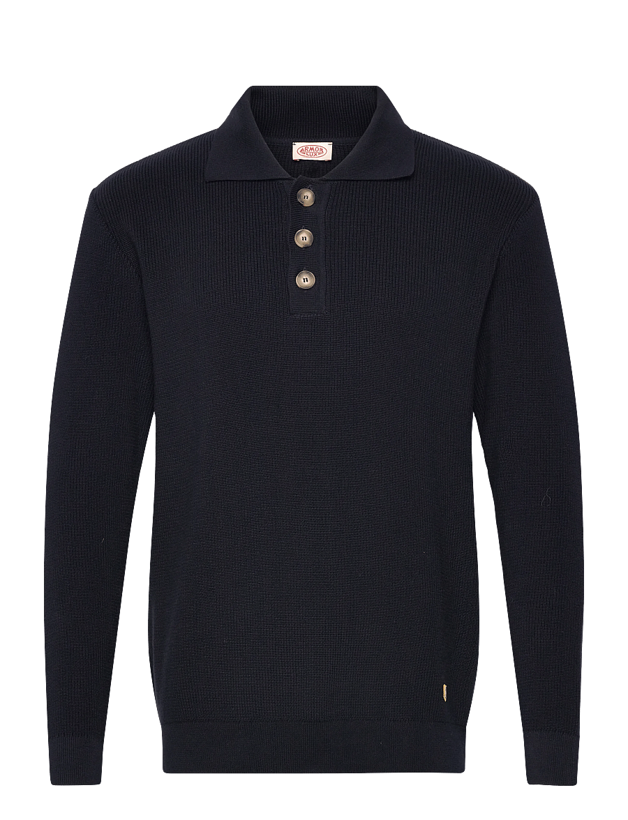 Armor Lux - Heritage polo neck jumper - polos en tricot à manches longues - marine deep - 1
