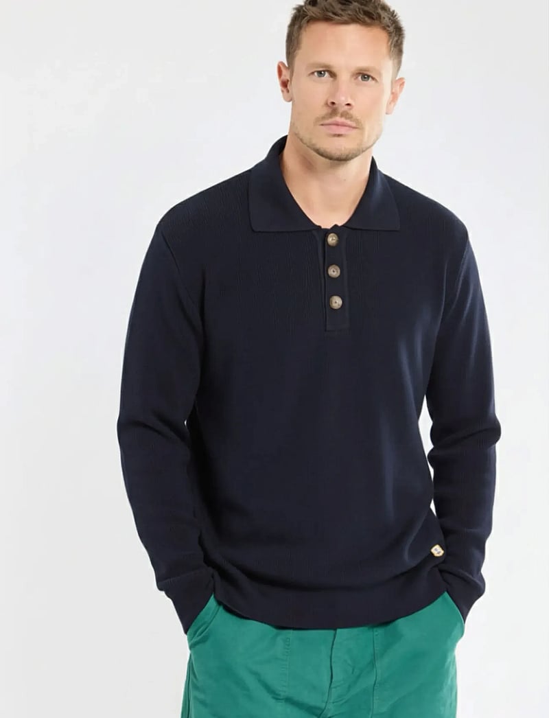 Armor Lux - Heritage polo neck jumper - gestrickte polohemden - marine deep - 3