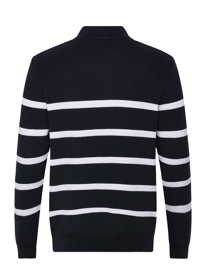 Armor Lux - Heritage polo neck jumper - långärmade stickade pikétröjor - marine deep / white - 2