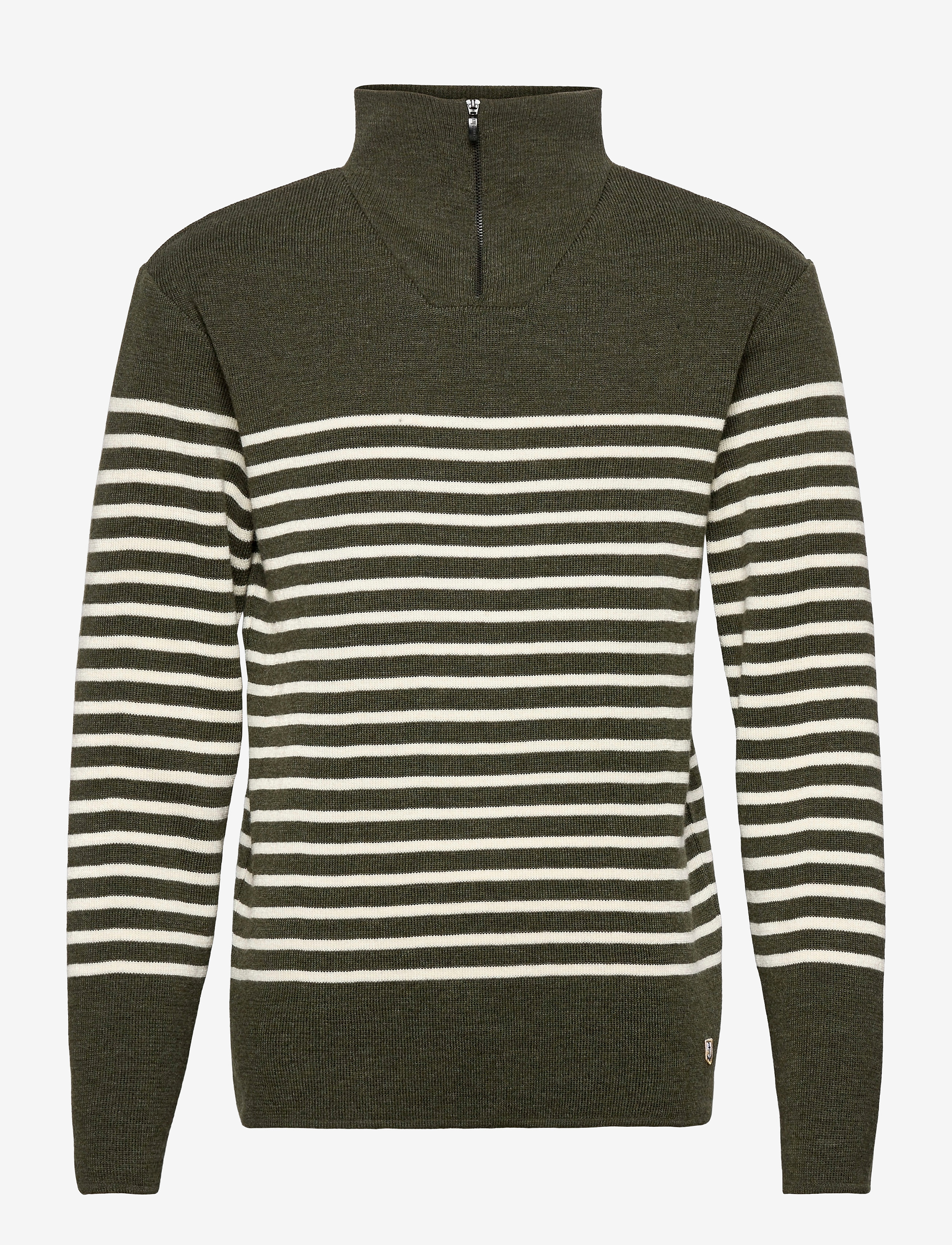 Armor Lux - Sweater zip-up collar Héritage - epicea chiné/nature - 0