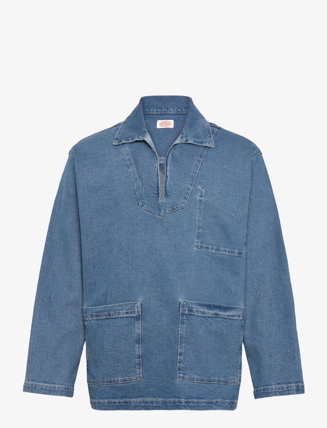 Armor Lux - Heritage smock - basic-hemden - denim moyen - 1