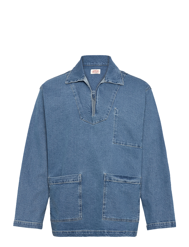 Armor Lux - Heritage smock - basic-hemden - denim moyen - 1