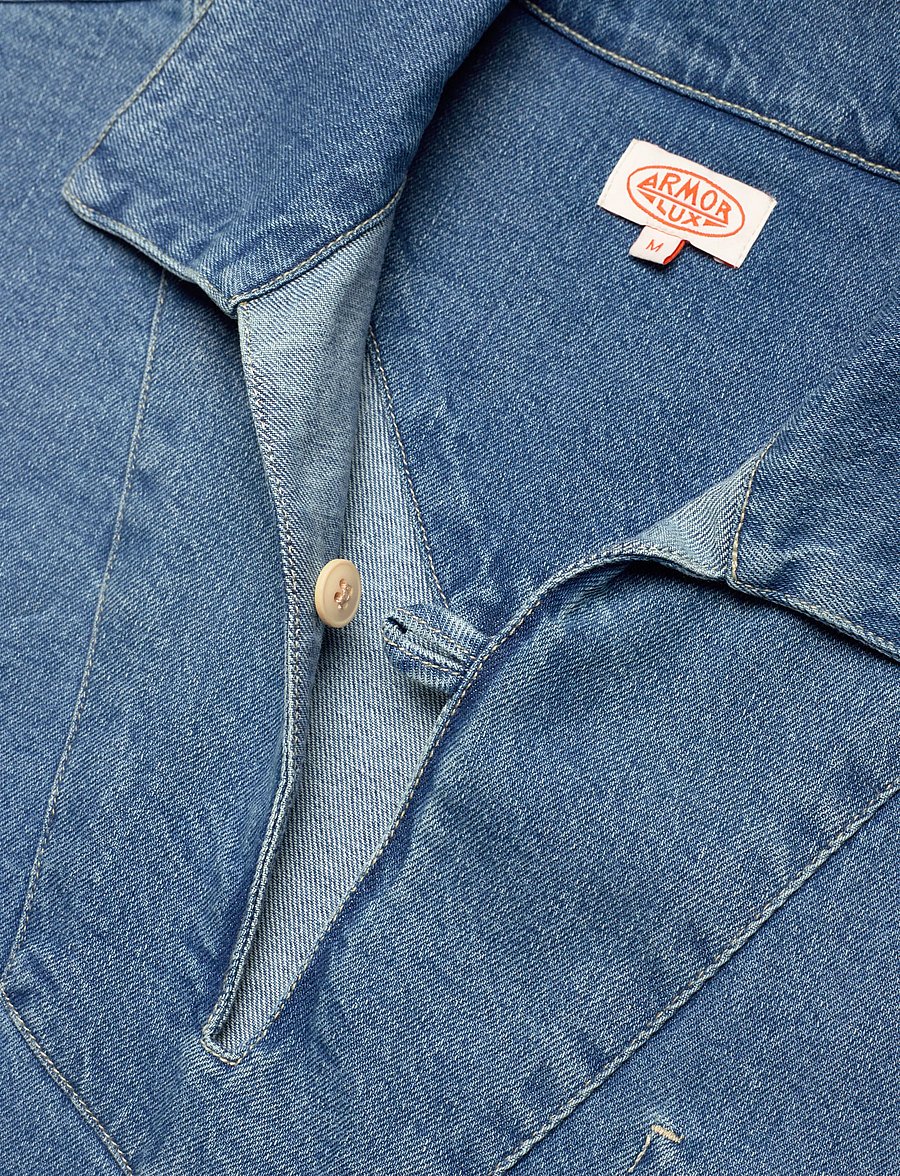 Armor Lux - Heritage smock - basic-hemden - denim moyen - 5