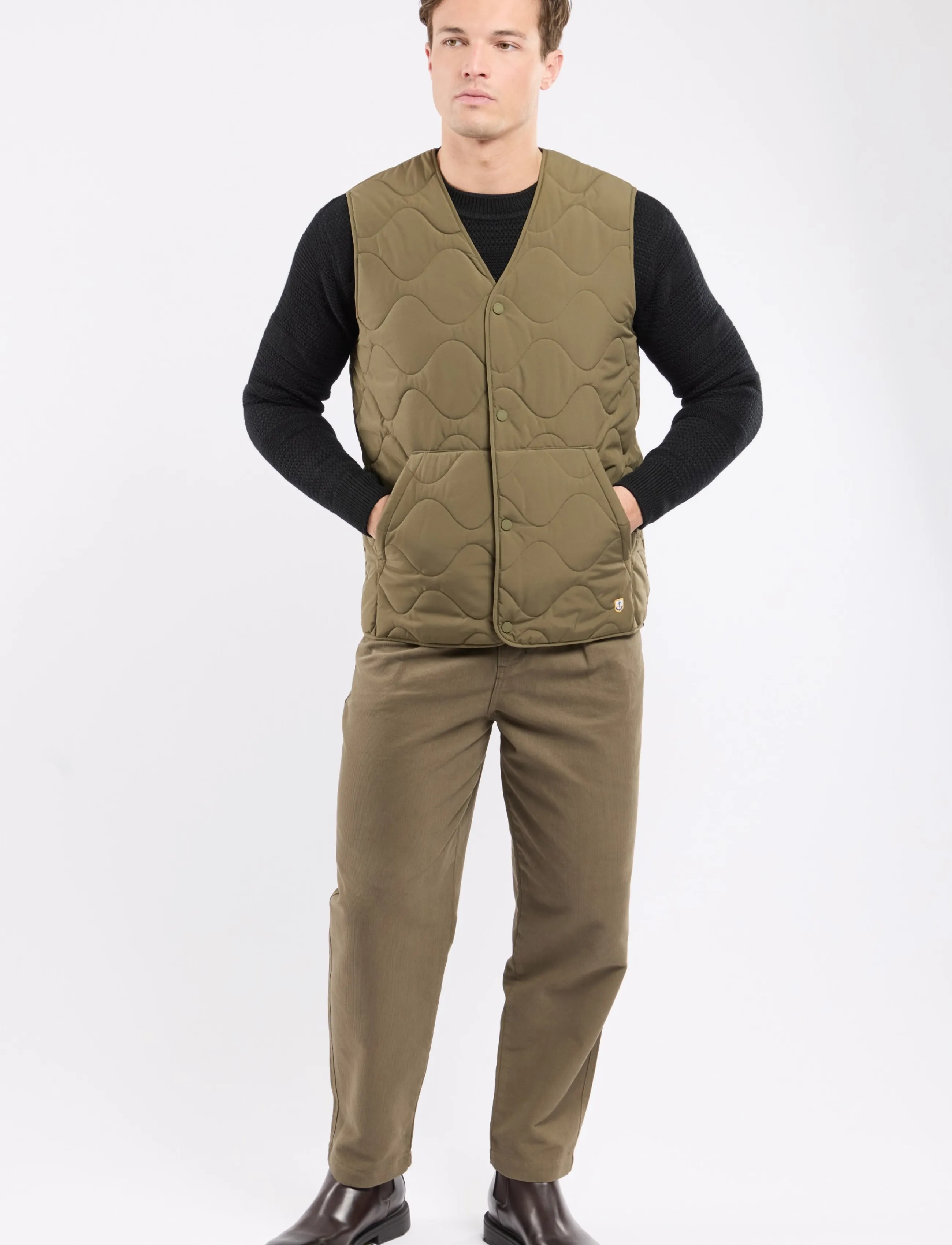 Armor Lux - Heritage Sleeveless Puffer - westen - olive - 4