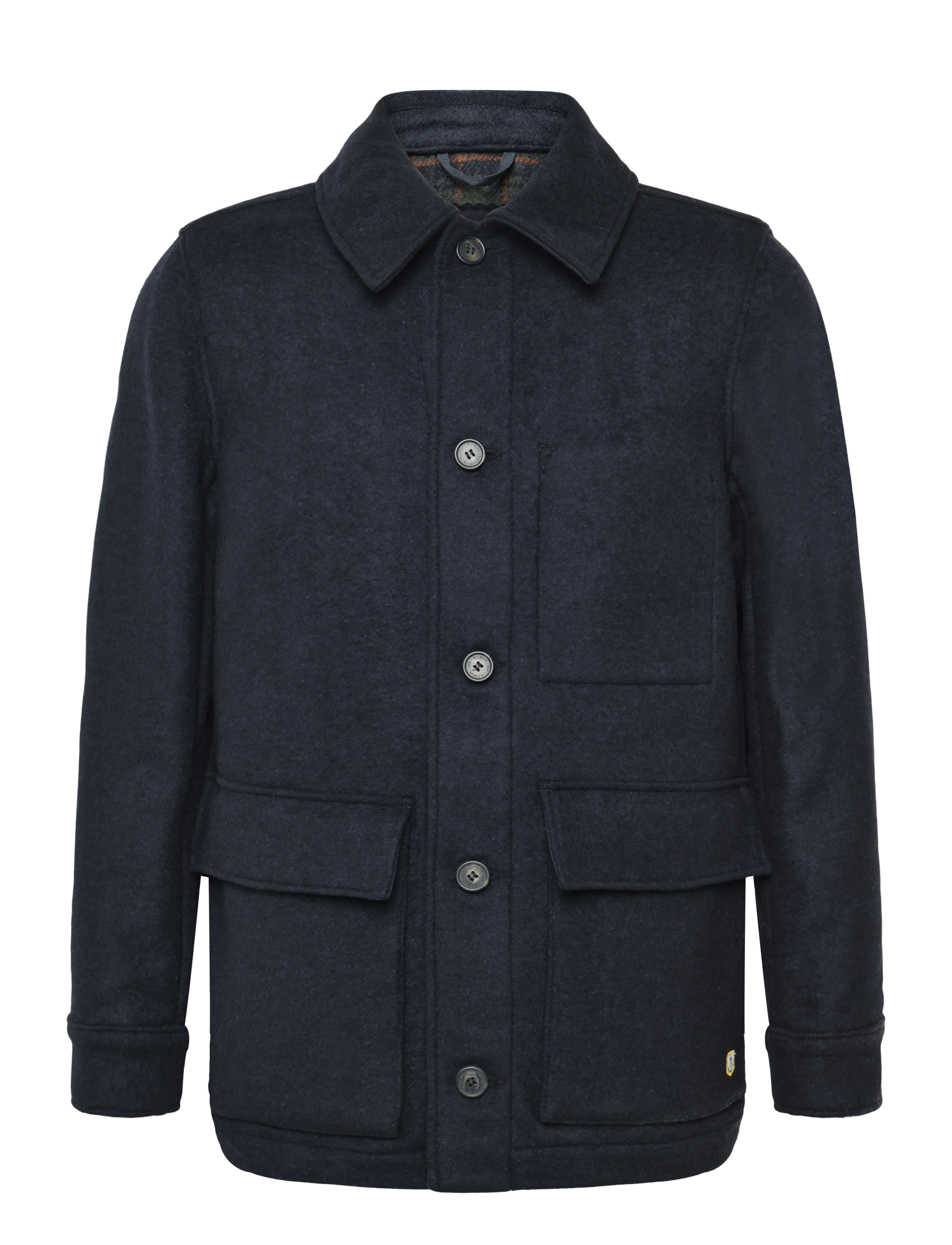 Armor Lux - Heritage jacket - rich navy/carreaux ketchup - 1