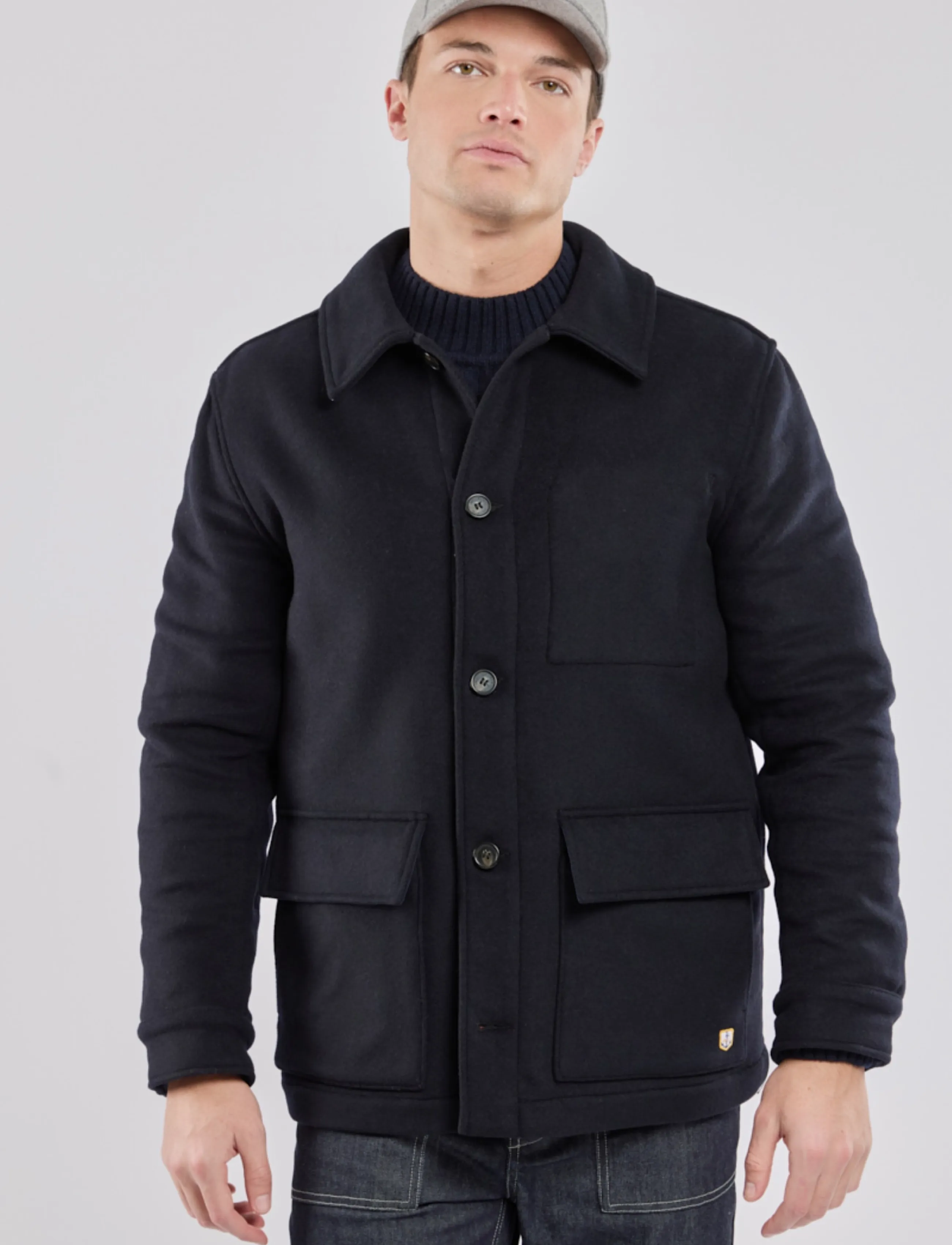 Armor Lux Heritage jacket - Shop efter anledning - RICH NAVY/CARREAUX KETCHUP / navy